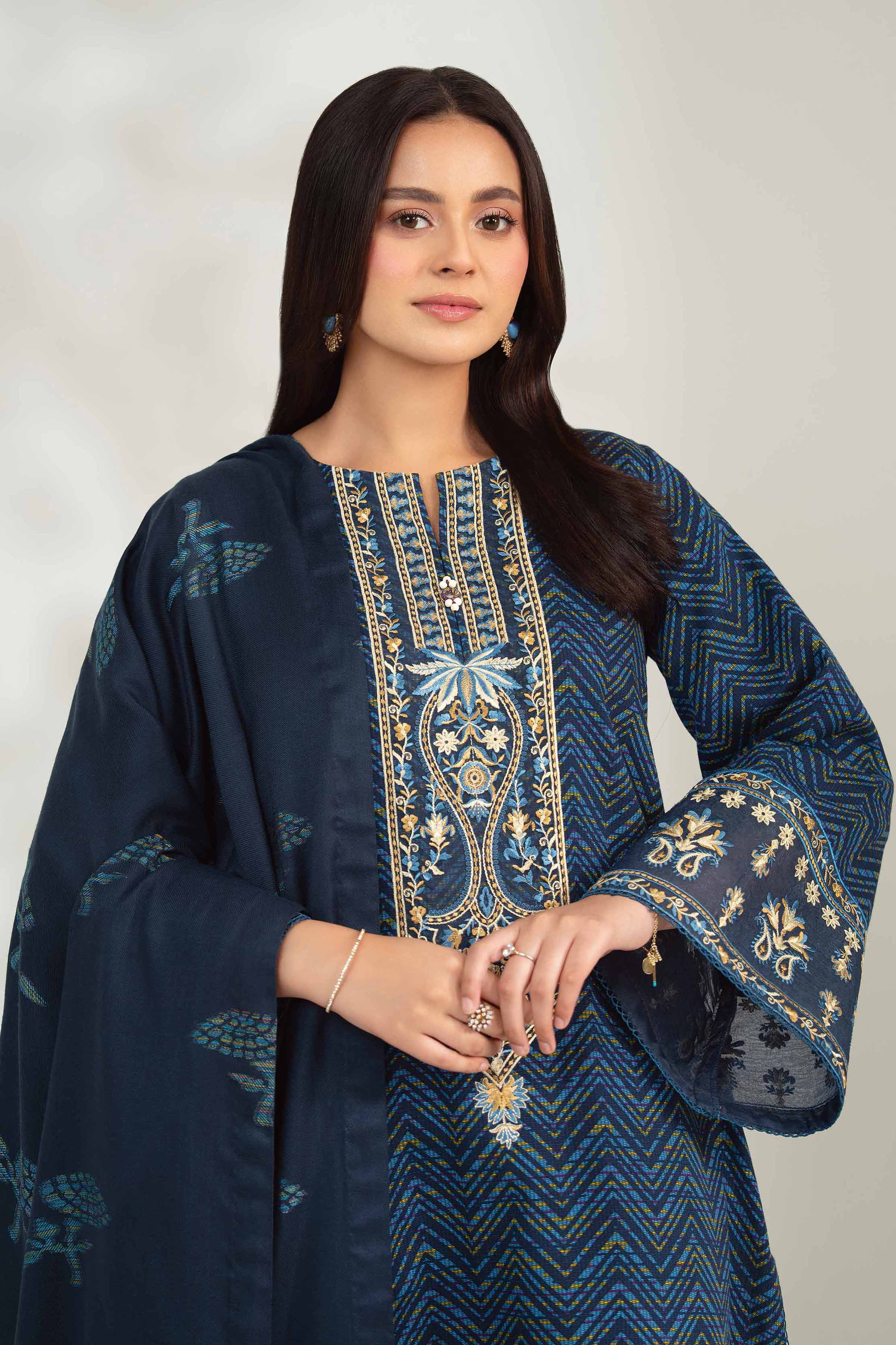 3 Piece - Printed Embroidered Suit - 42502520 for Women - Unstitched Collection | Nishat | Shop Online