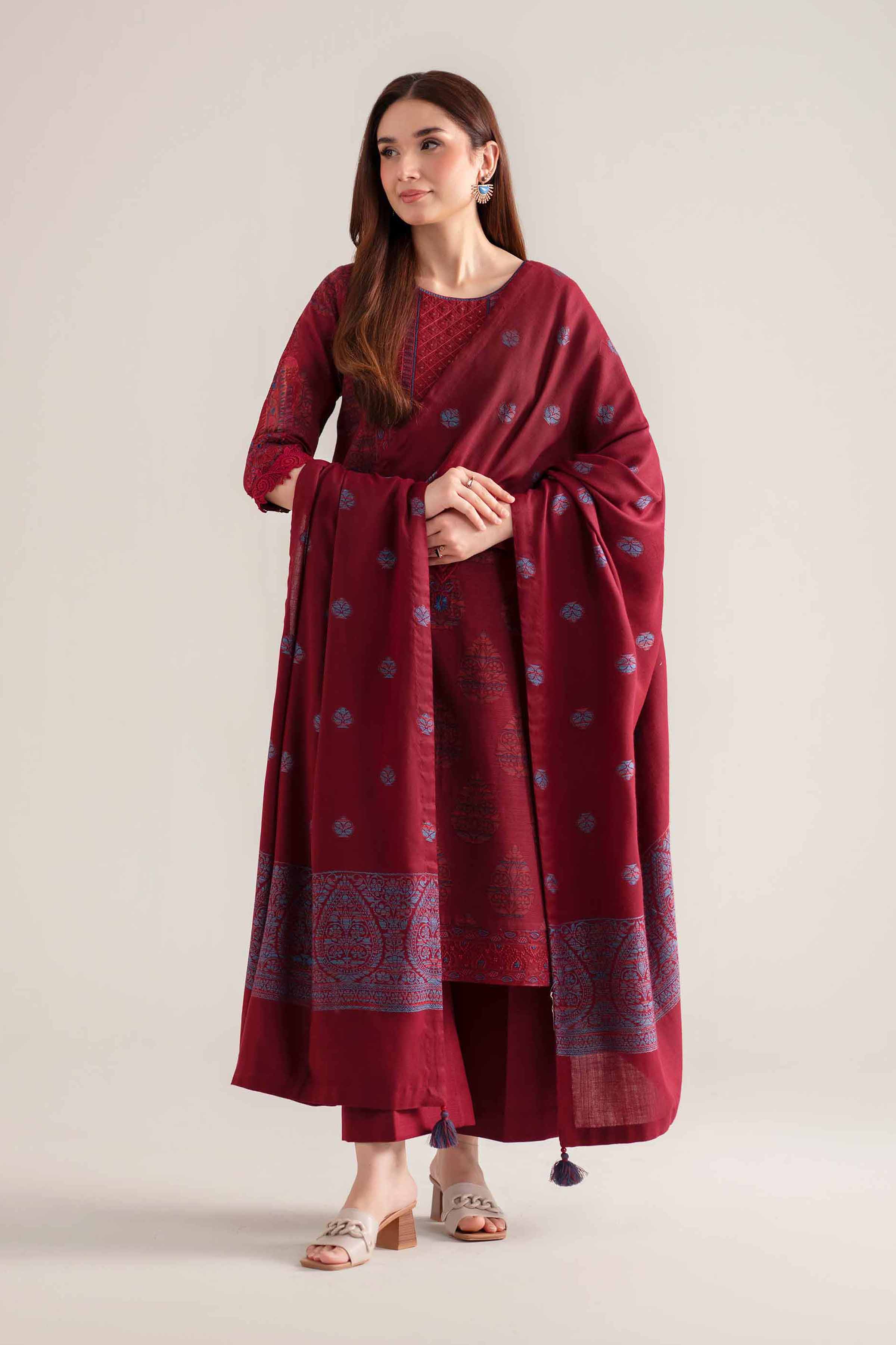 3 Piece - Printed Embroidered Suit - 42502522 for Women - Unstitched Collection | Nishat | Shop Online