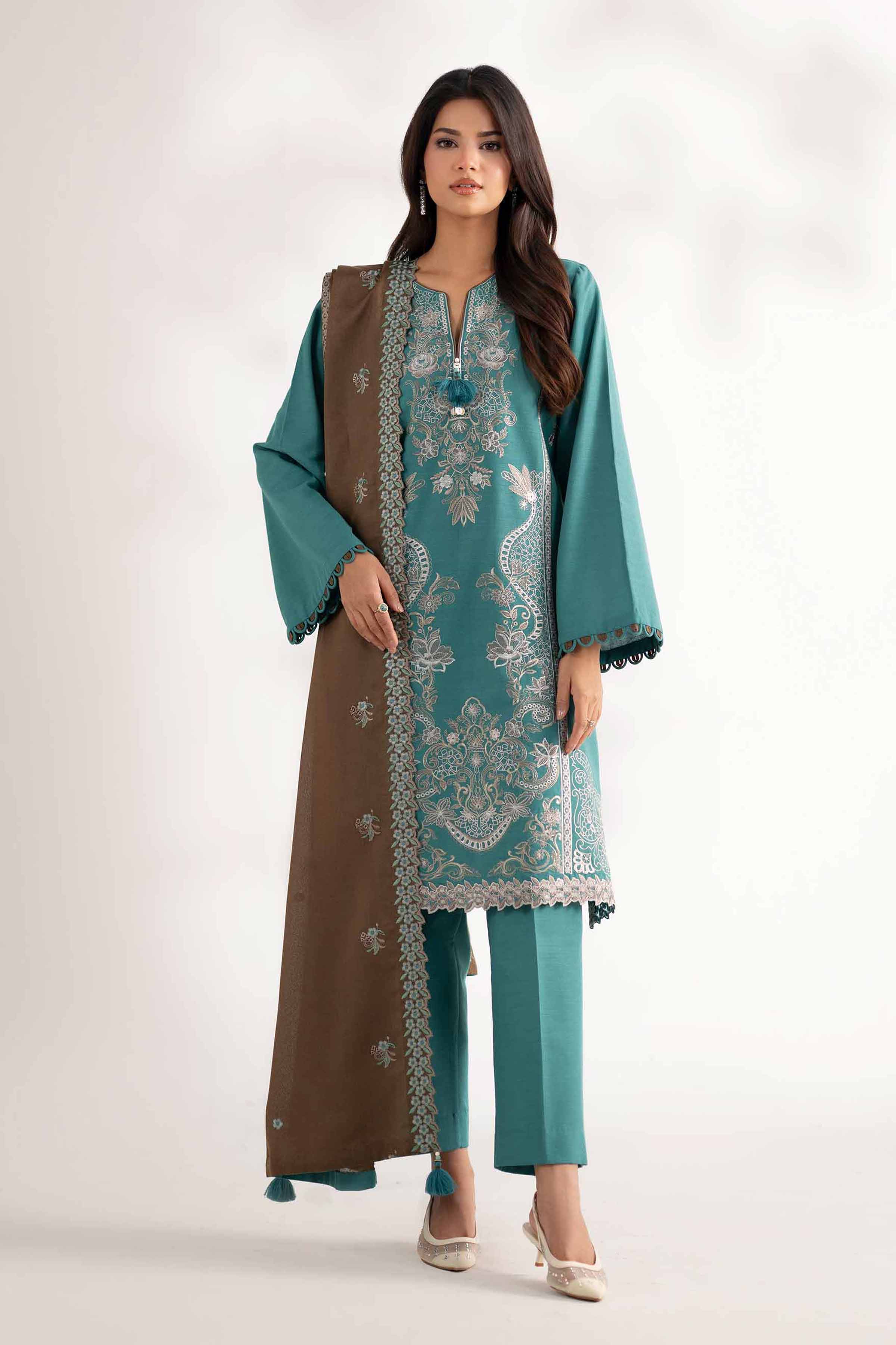 3 Piece - Embroidered Suit - 42502524 for Women - Unstitched Collection | Nishat | Shop Online