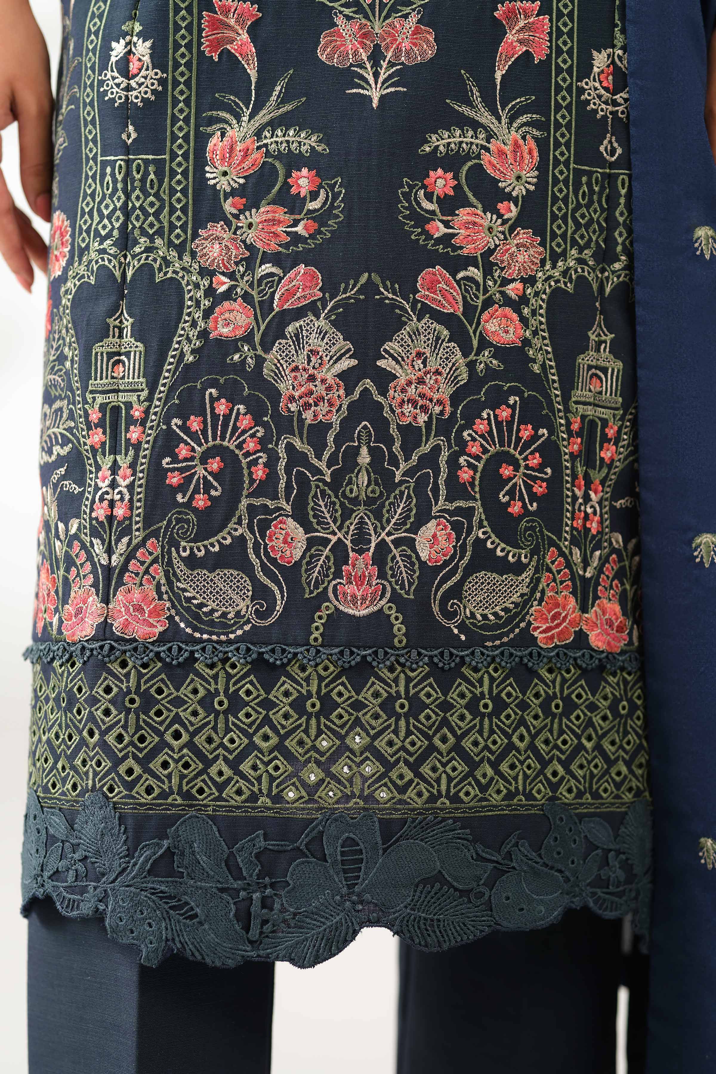 3 Piece - Embroidered Suit - 42502525 for Women - Unstitched Collection | Nishat | Shop Online
