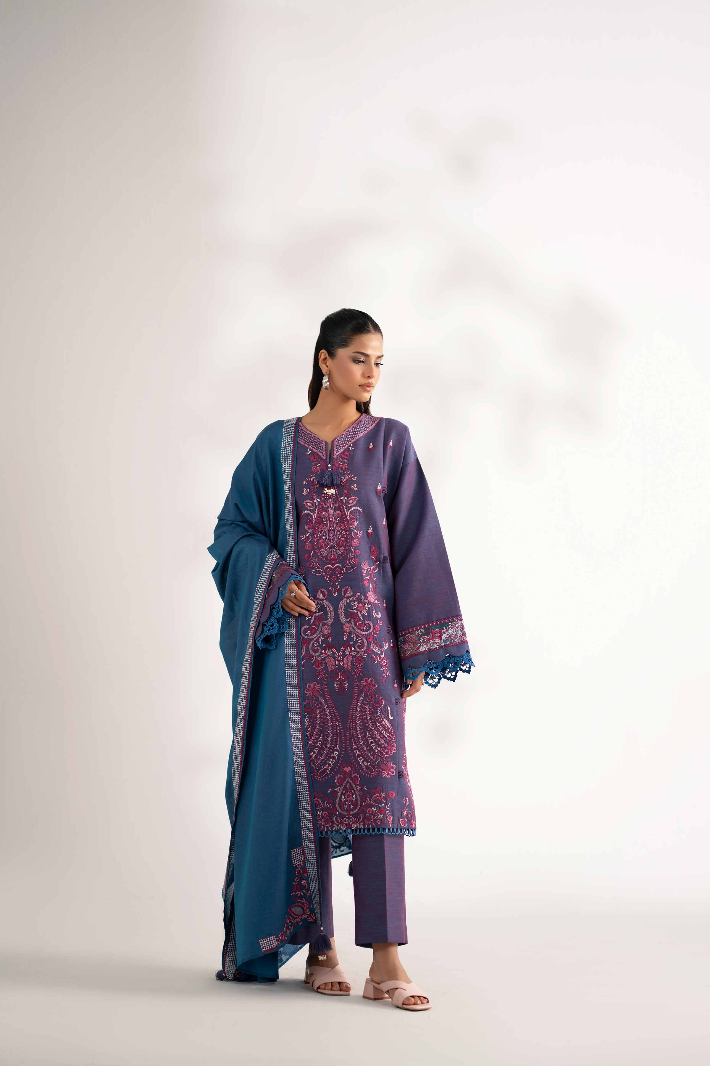 3 Piece - Embroidered Suit - 42502527 for Women - Unstitched Collection | Nishat | Shop Online