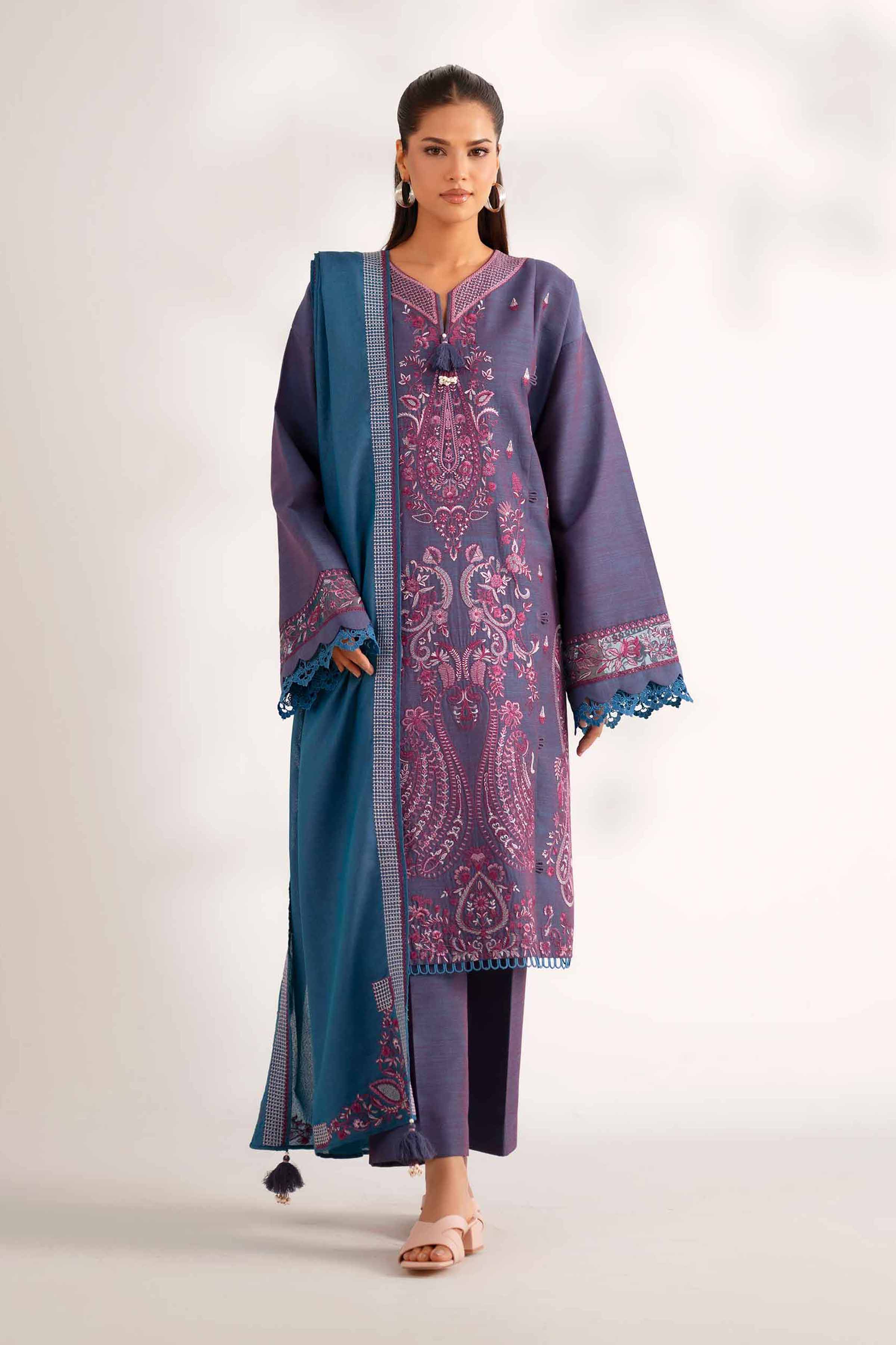 3 Piece - Embroidered Suit - 42502527 for Women - Unstitched Collection | Nishat | Shop Online
