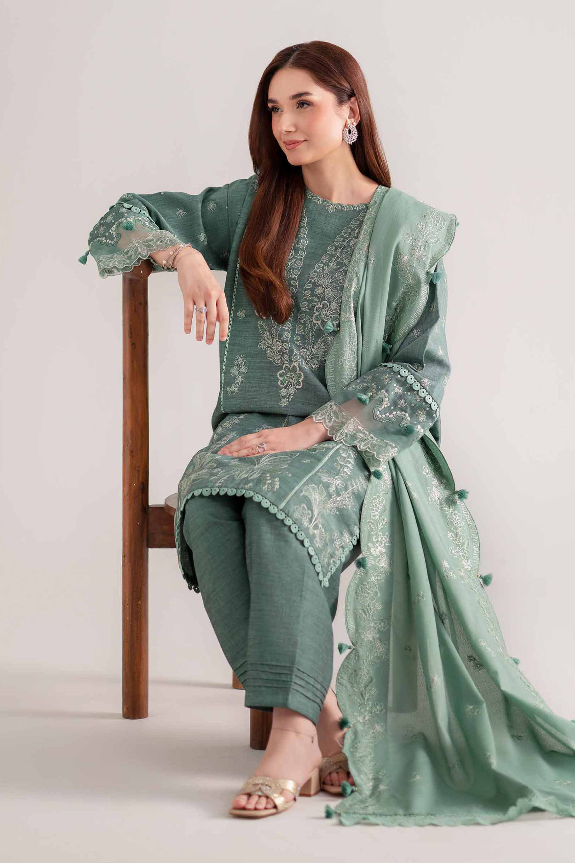 3 Piece - Embroidered Suit - 42502530 for Women - Unstitched Collection | Nishat | Shop Online