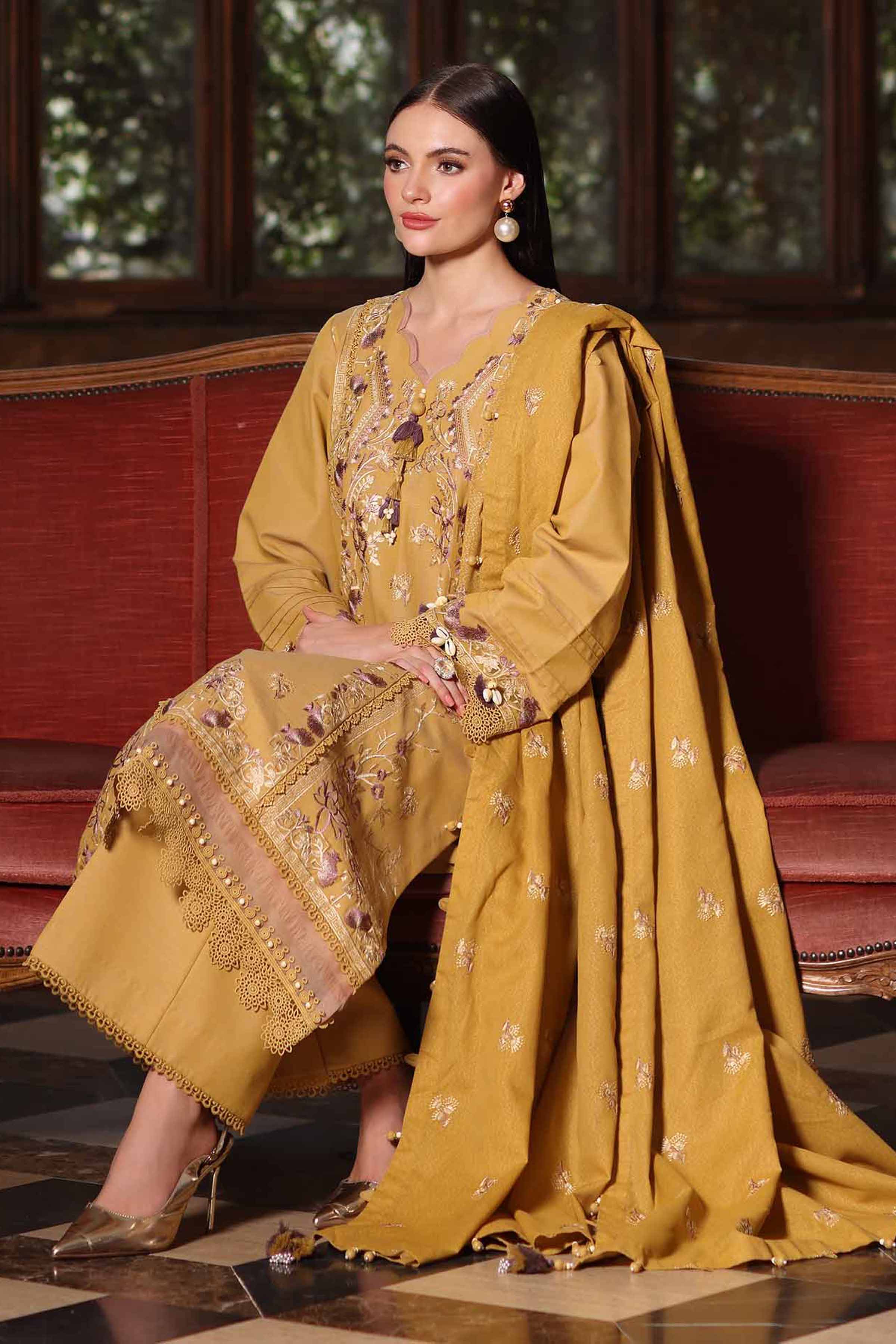 3 Piece - Embroidered Suit - 42502533 for Women - Unstitched Collection | Nishat | Shop Online