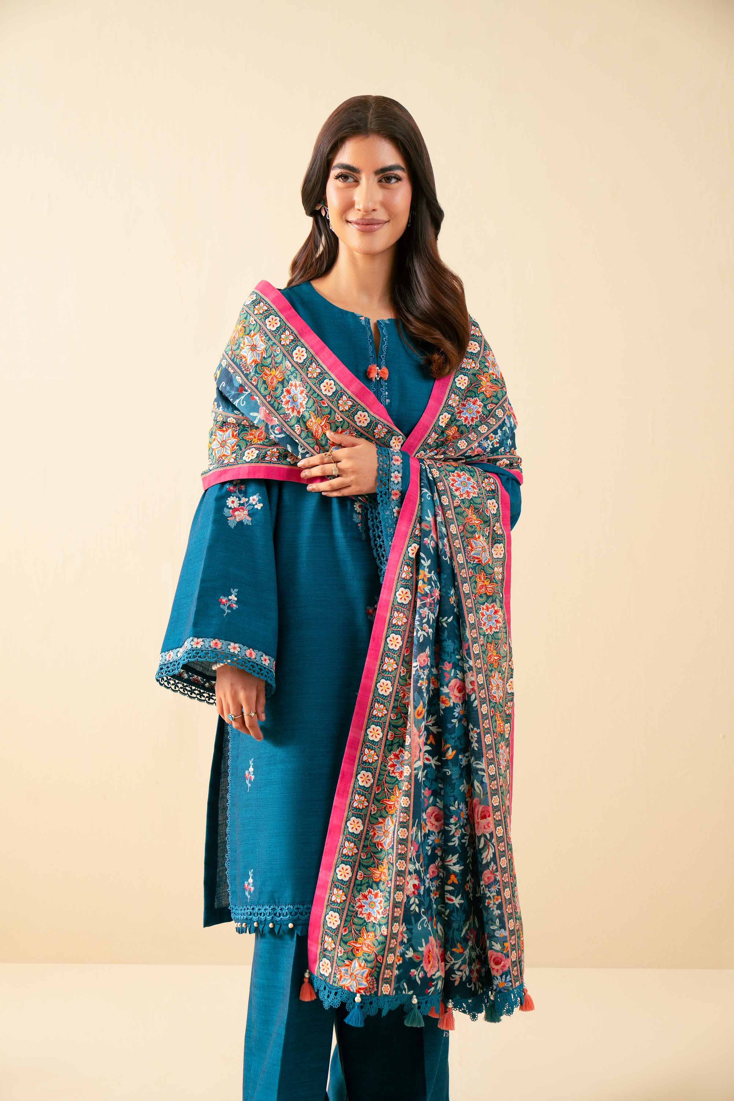 3 Piece - Printed Embroidered Suit - 42502535 for Women - Unstitched Collection | Nishat | Shop Online