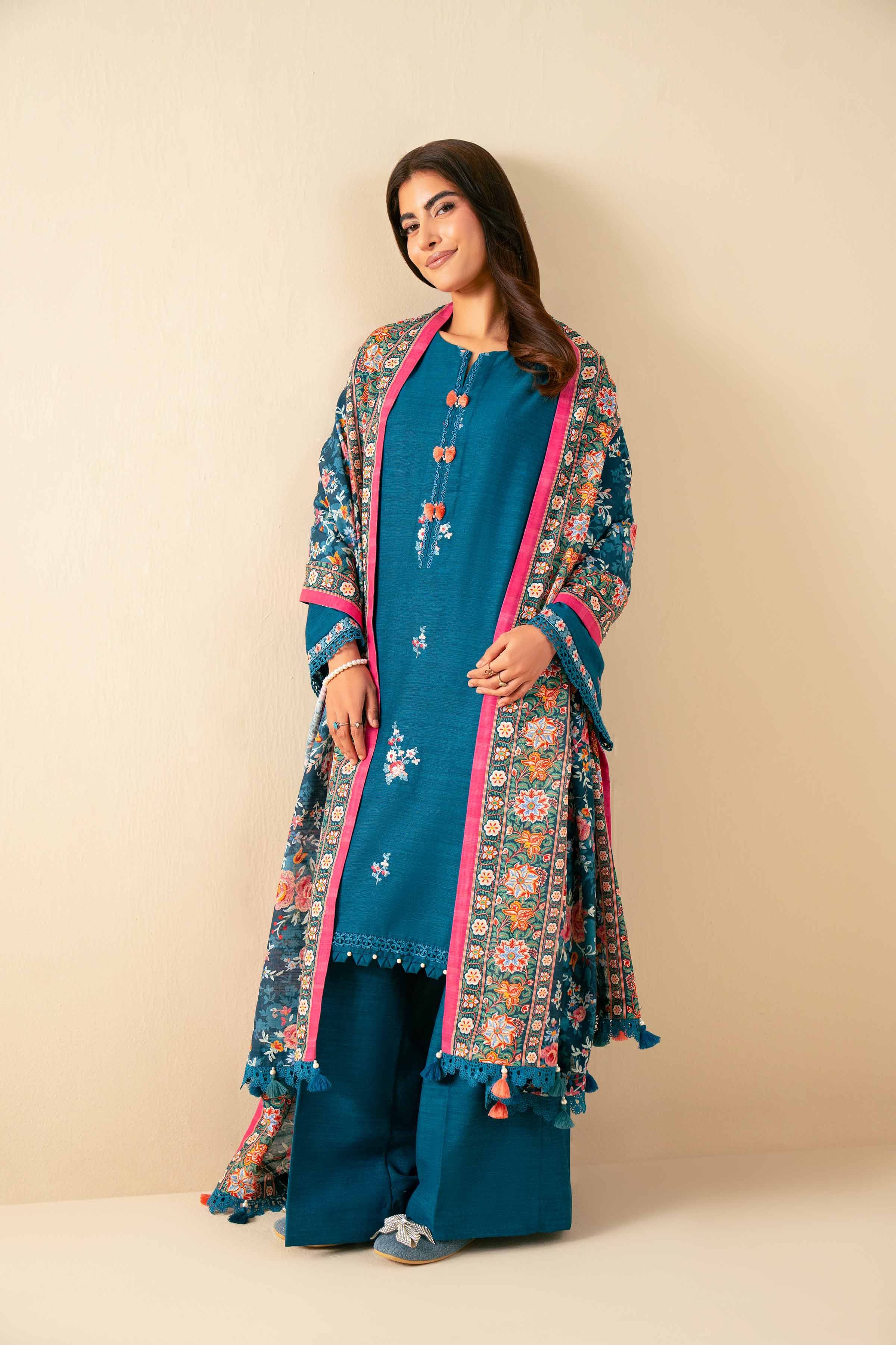 3 Piece - Printed Embroidered Suit - 42502535 for Women - Unstitched Collection | Nishat | Shop Online