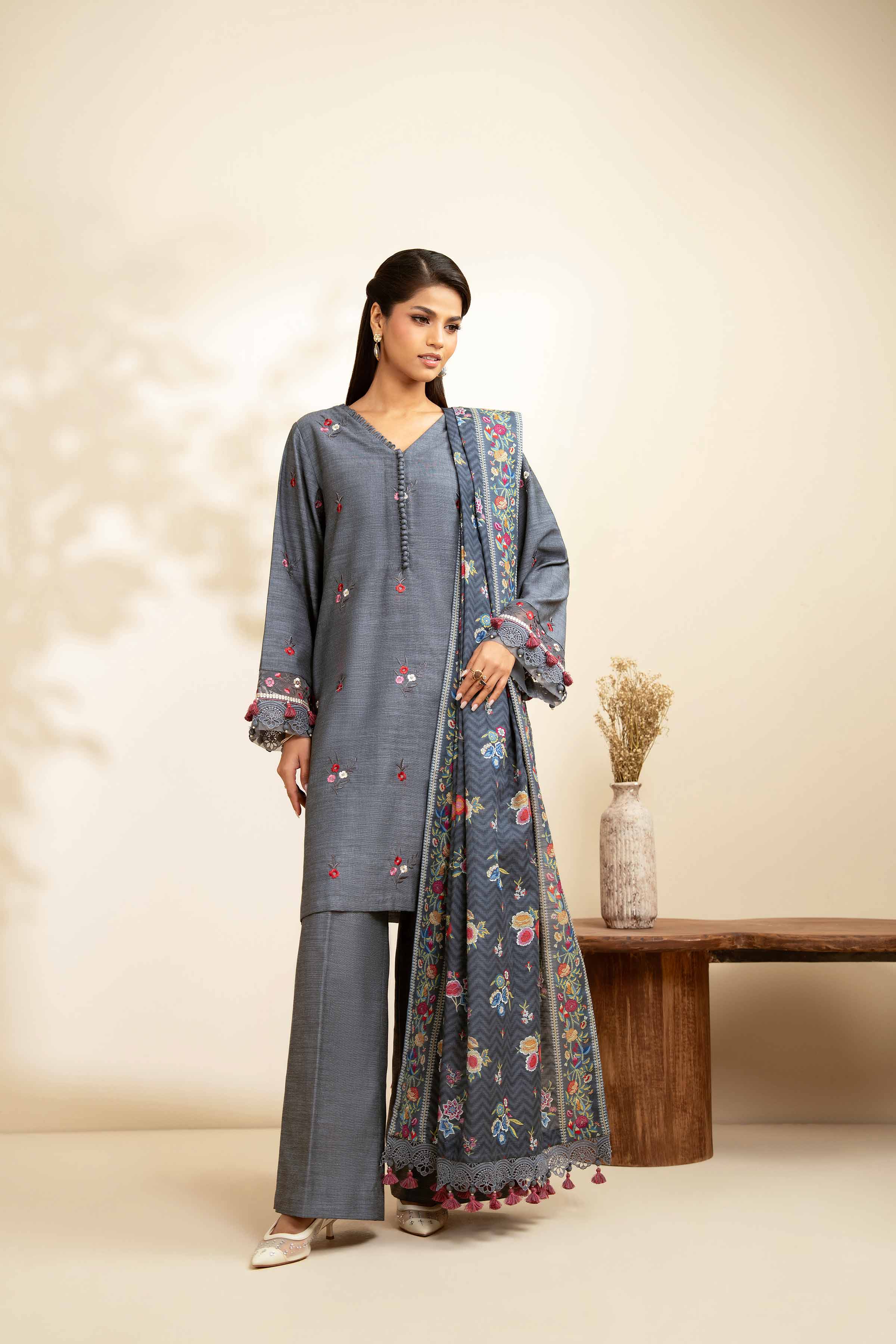 3 Piece - Printed Embroidered Suit - 42502537 for Women - Unstitched Collection | Nishat | Shop Online