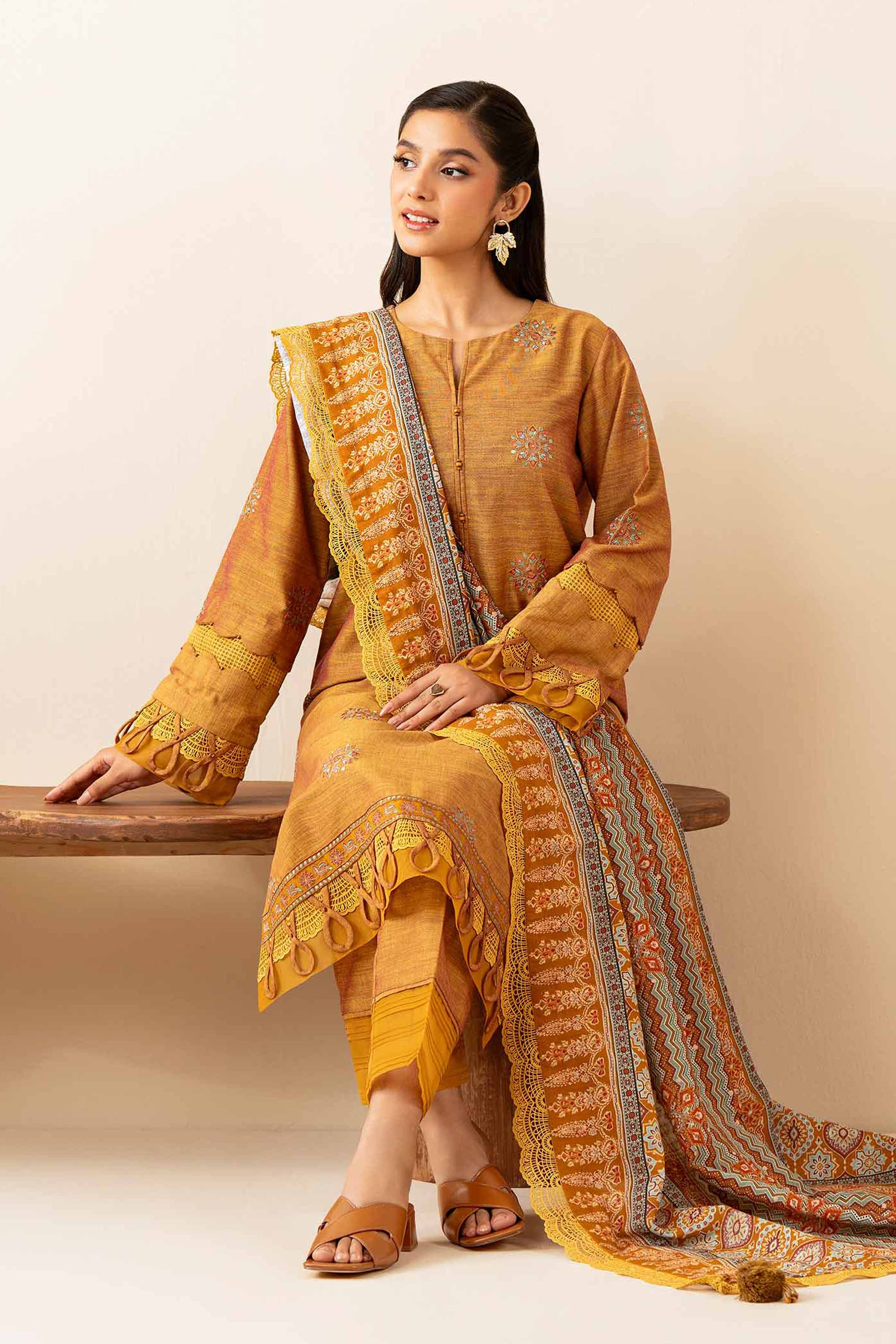 3 Piece - Printed Embroidered Suit - 42502538 for Women - Unstitched Collection | Nishat | Shop Online