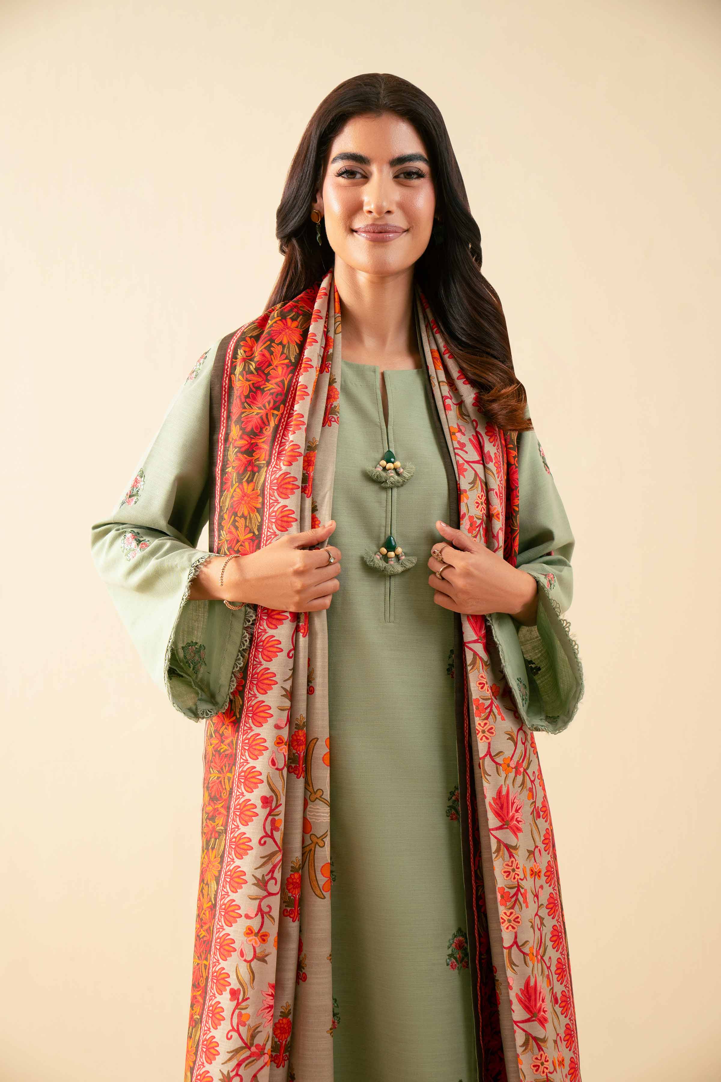 3 Piece - Printed Embroidered Suit - 42502541 for Women - Unstitched Collection | Nishat | Shop Online