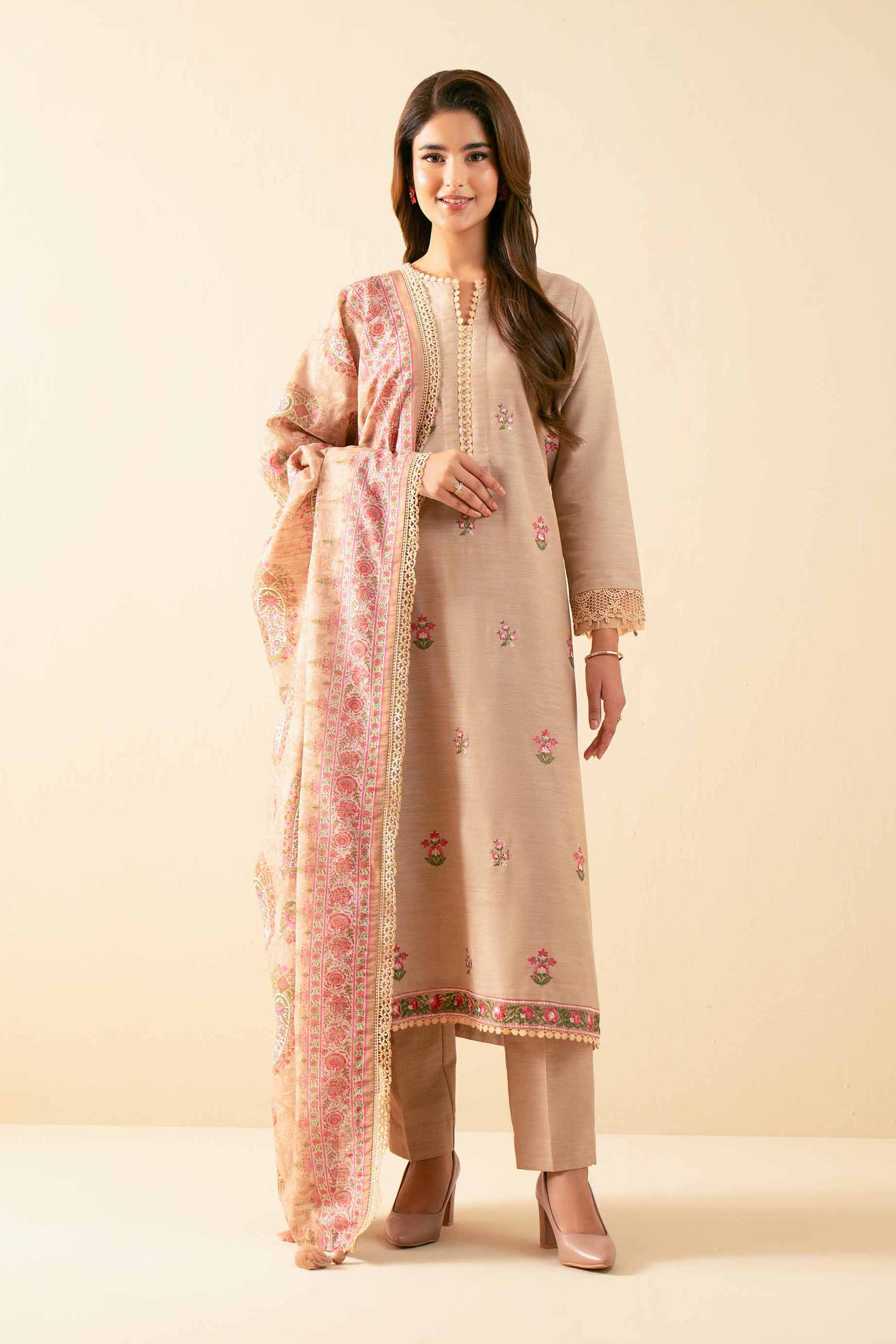 3 Piece - Printed Embroidered Suit - 42502543 for Women - Unstitched Collection | Nishat | Shop Online