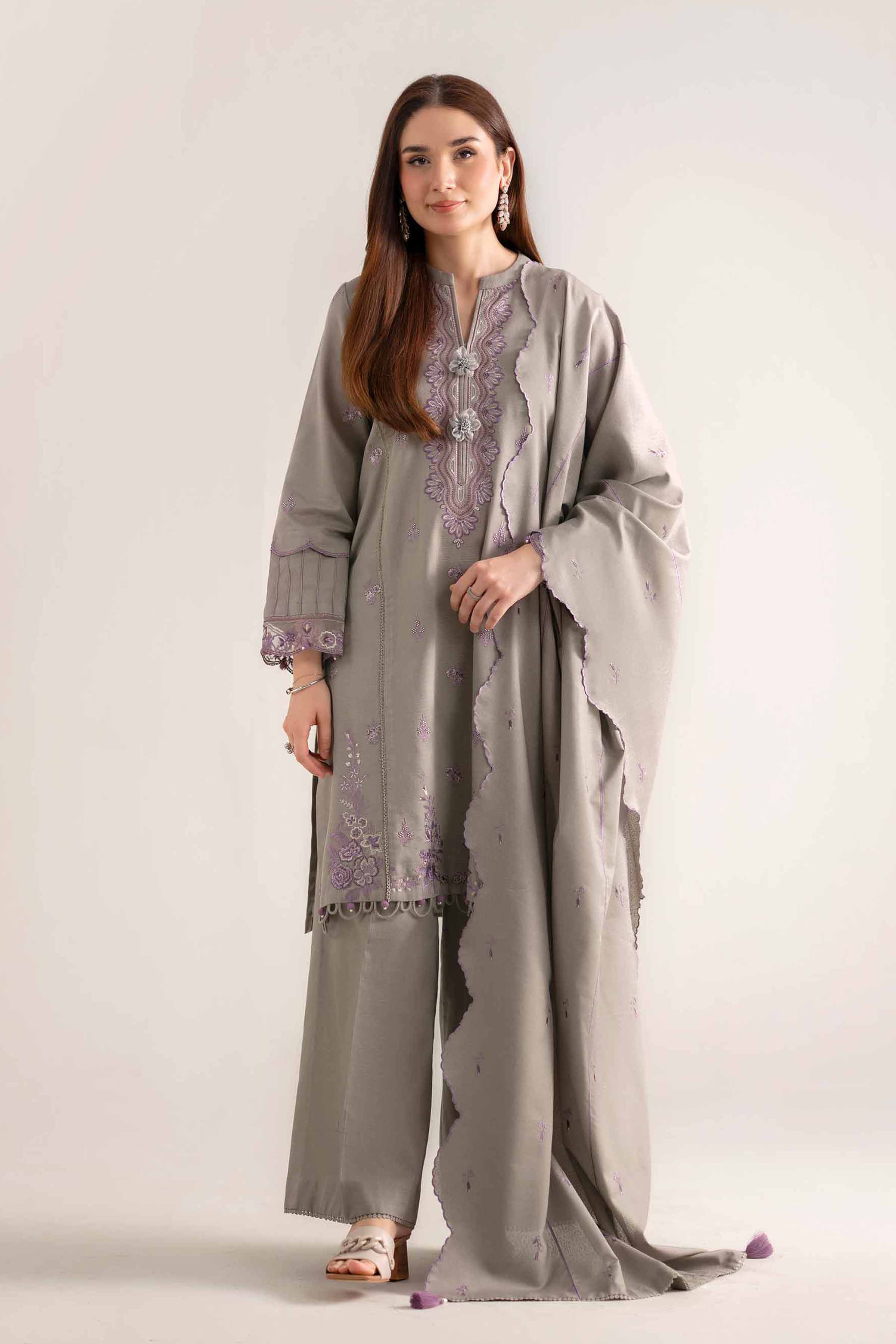 3 Piece - Embroidered Suit - 42502567 for Women - Unstitched Collection | Nishat | Shop Online