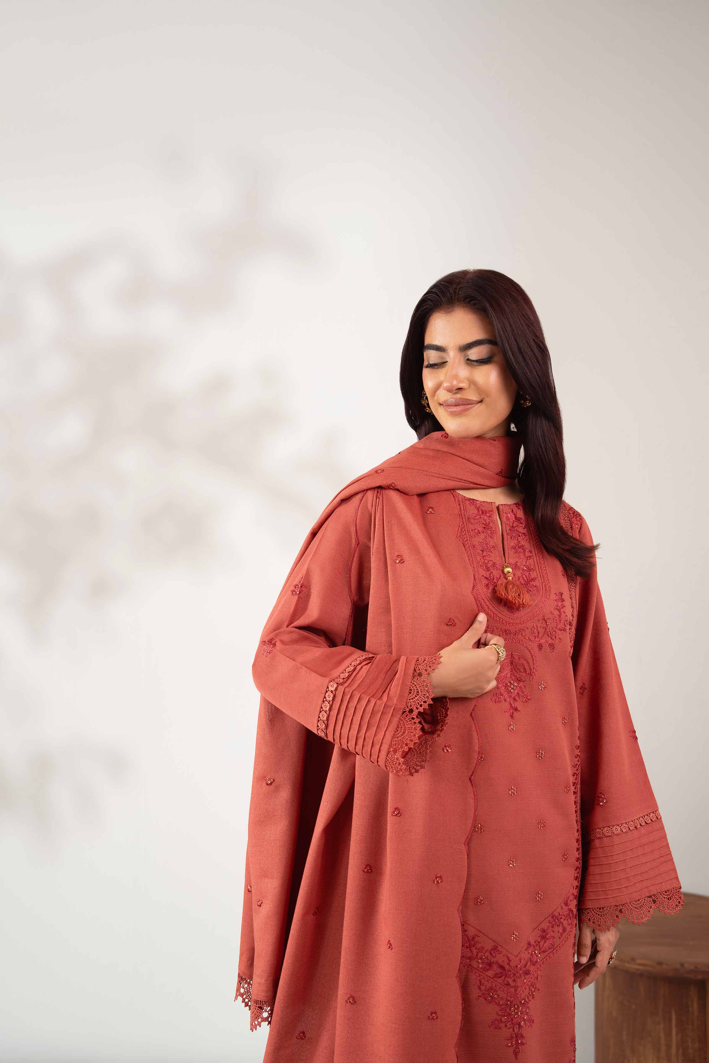 3 Piece - Embroidered Suit - 42502568 for Women - Unstitched Collection | Nishat | Shop Online