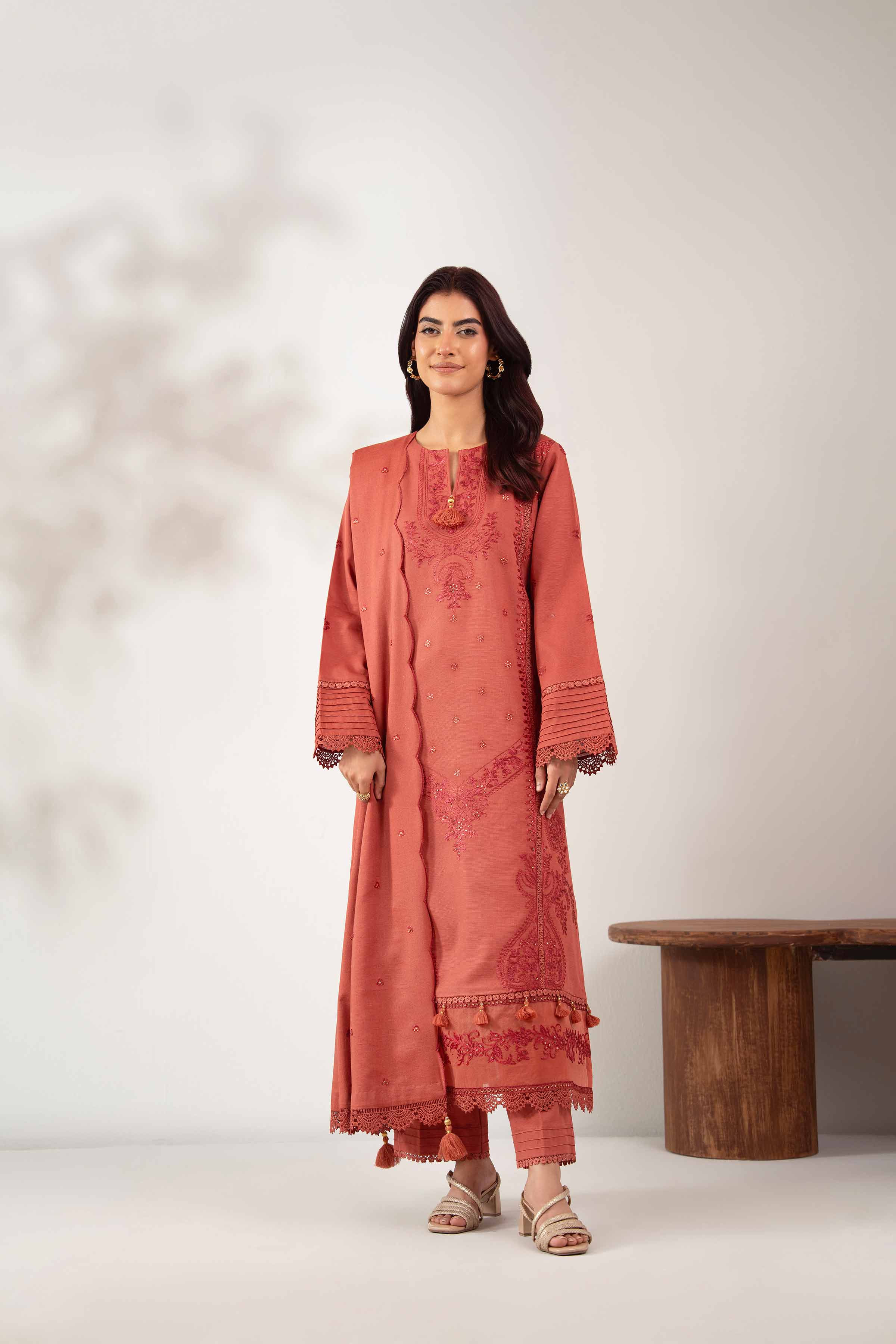 3 Piece - Embroidered Suit - 42502568 for Women - Unstitched Collection | Nishat | Shop Online