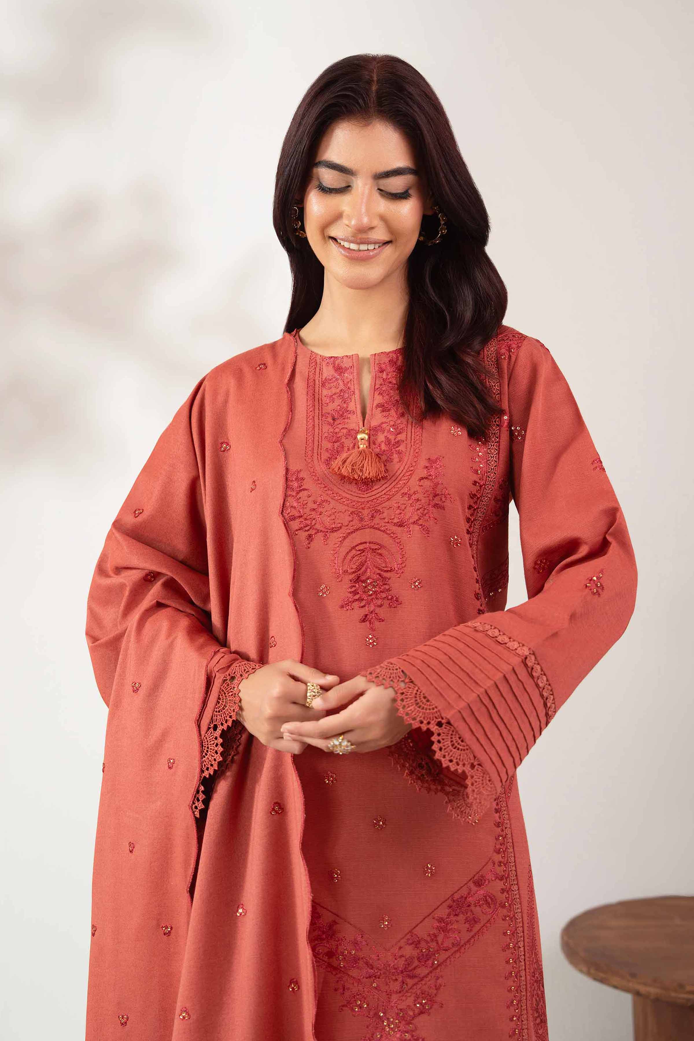3 Piece - Embroidered Suit - 42502568 for Women - Unstitched Collection | Nishat | Shop Online