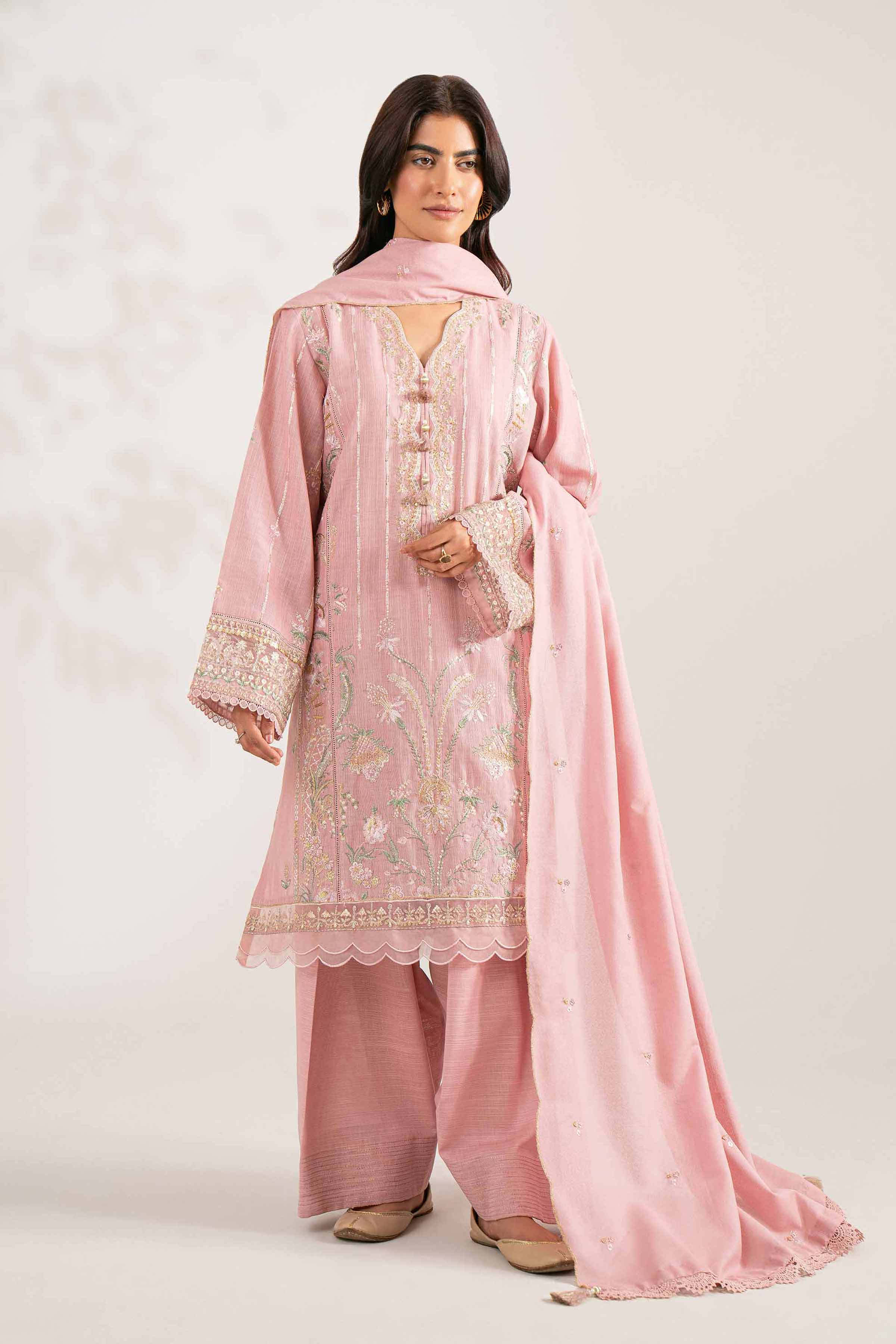 3 Piece - Embroidered Suit - 42502569 for Women - Unstitched Collection | Nishat | Shop Online