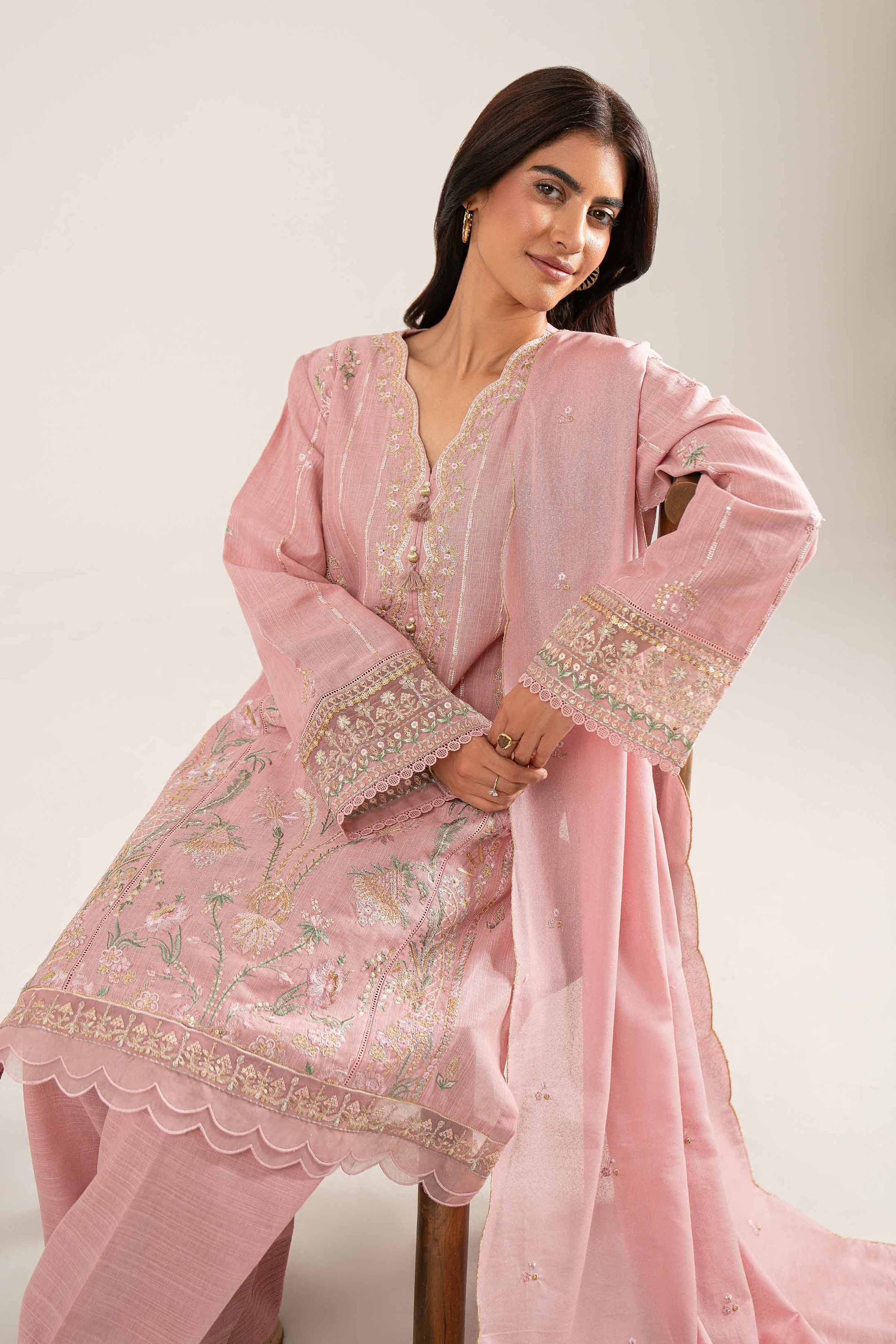 3 Piece - Embroidered Suit - 42502569 for Women - Unstitched Collection | Nishat | Shop Online