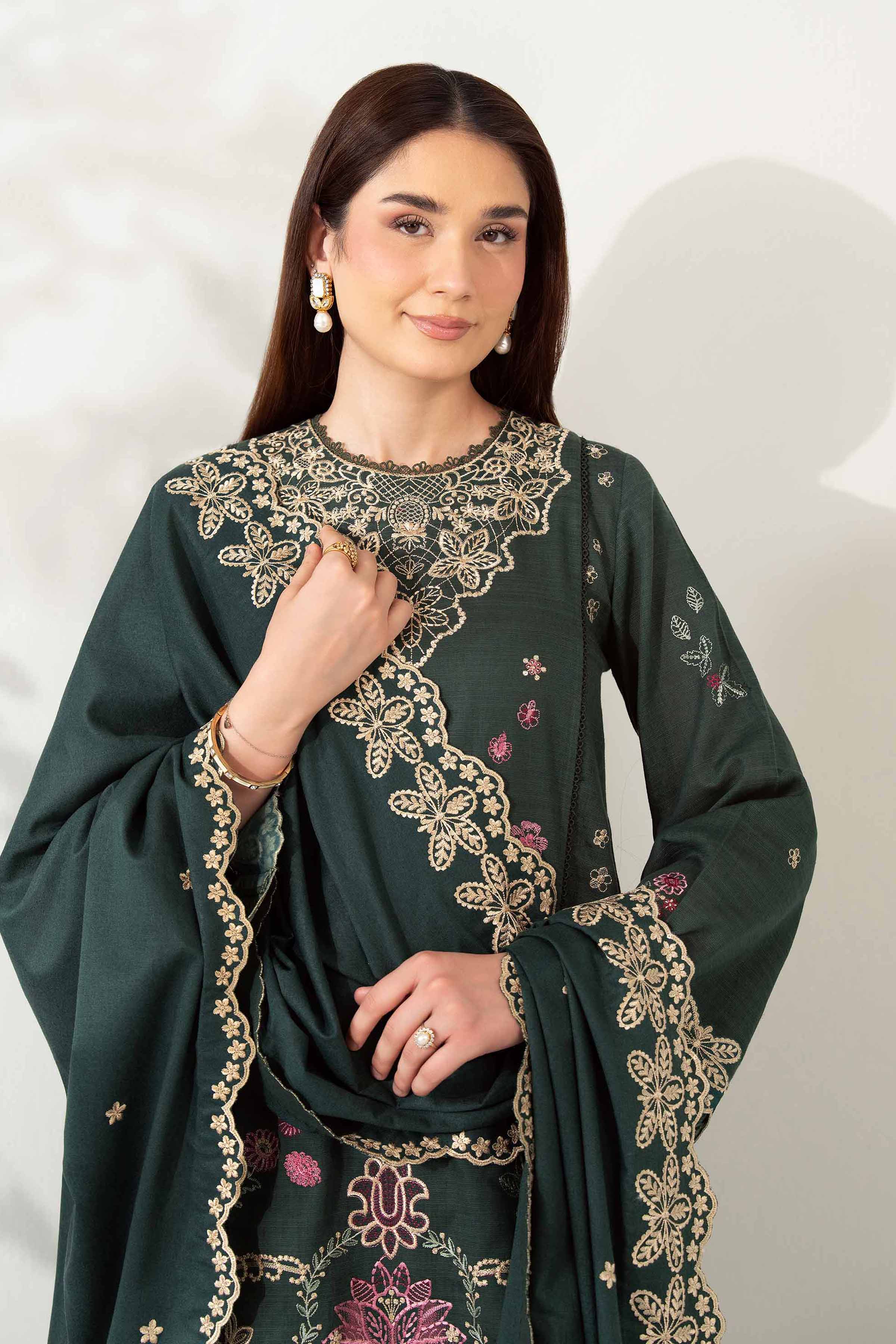 3 Piece - Embroidered Suit - 42502571 for Women - Unstitched Collection | Nishat | Shop Online