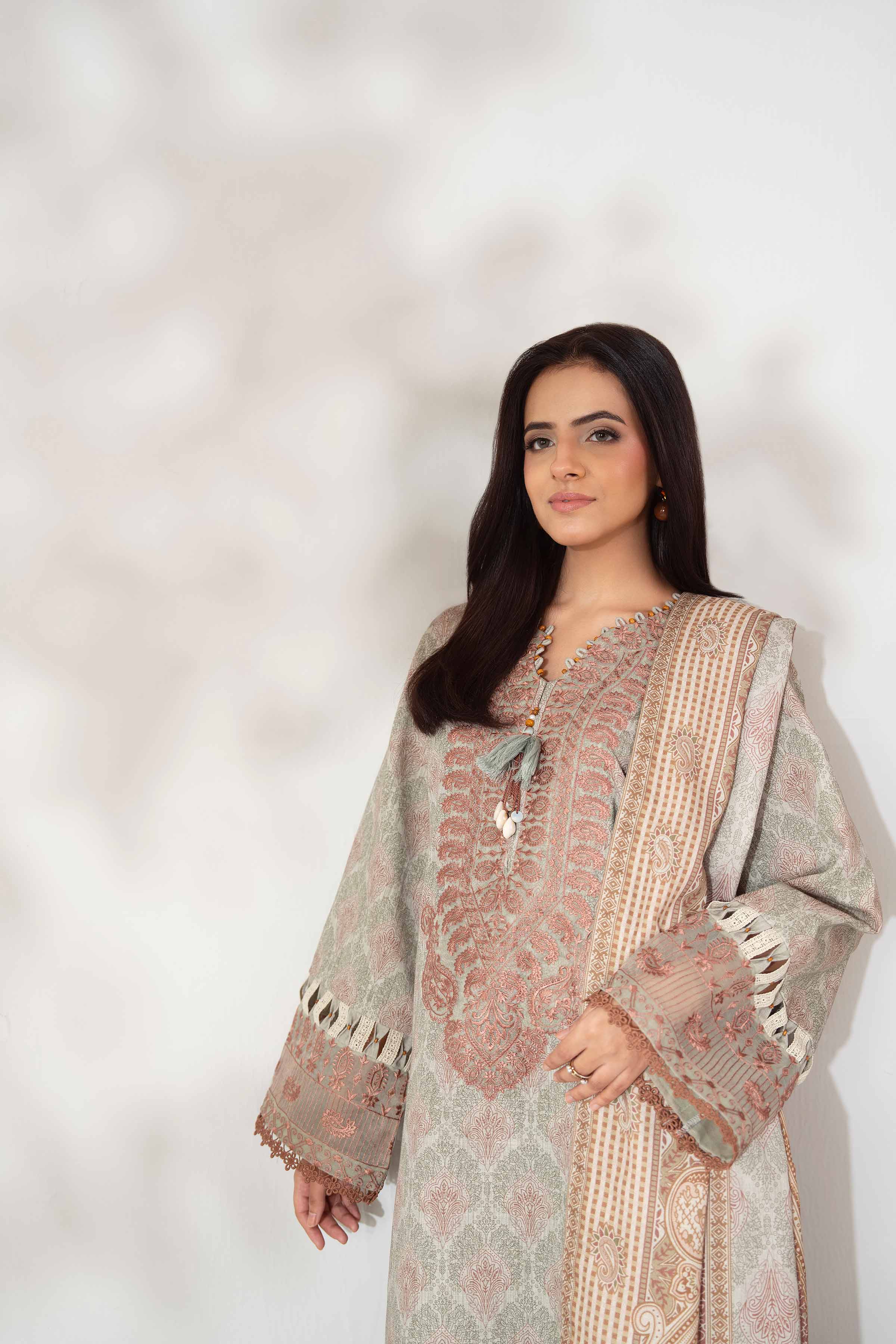 3 Piece - Digital Printed Embroidered Suit - 42502574 for Women - Unstitched Collection | Nishat | Shop Online