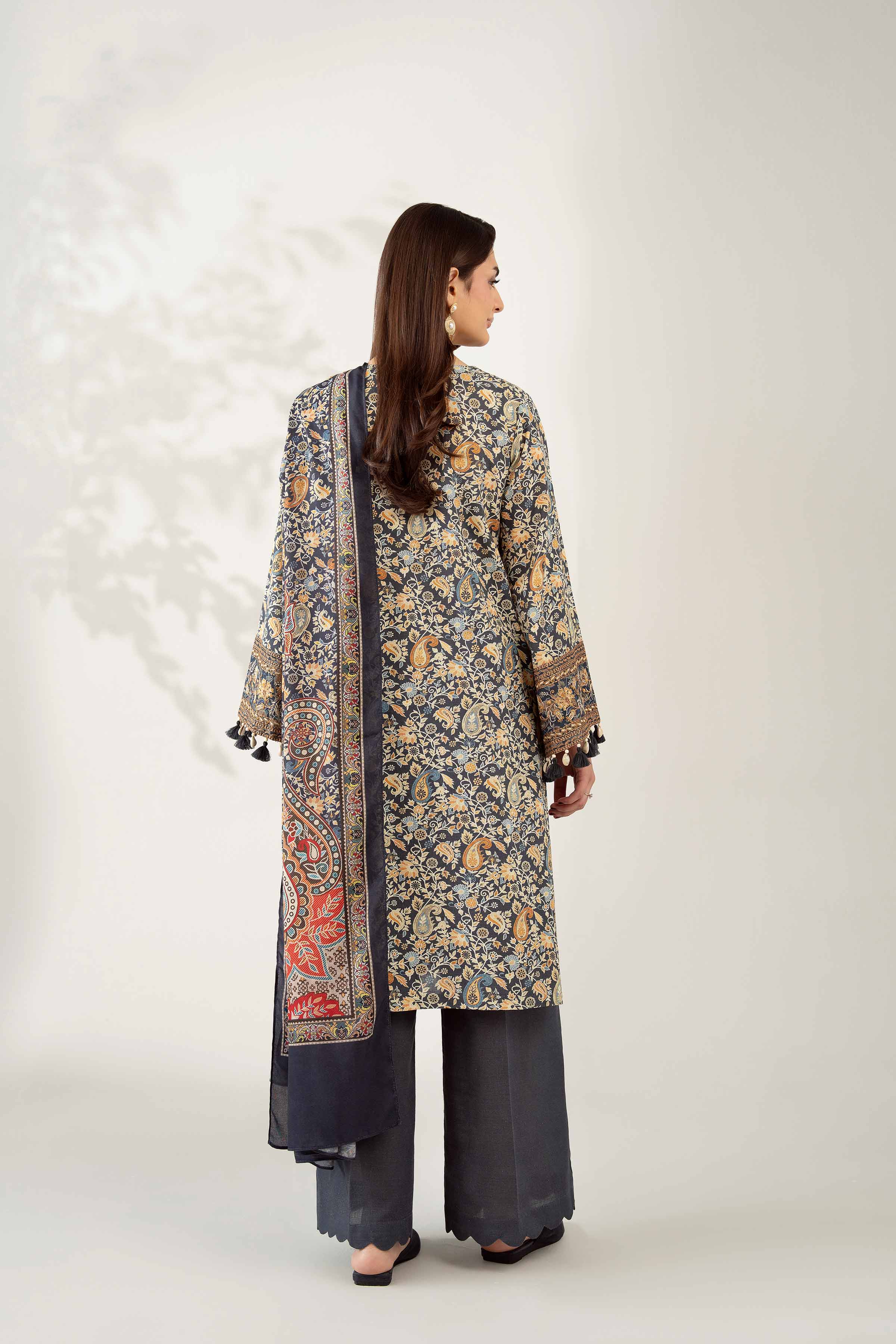 3 Piece - Digital Printed Embroidered Suit - 42502578 for Women - Unstitched Collection | Nishat | Shop Online