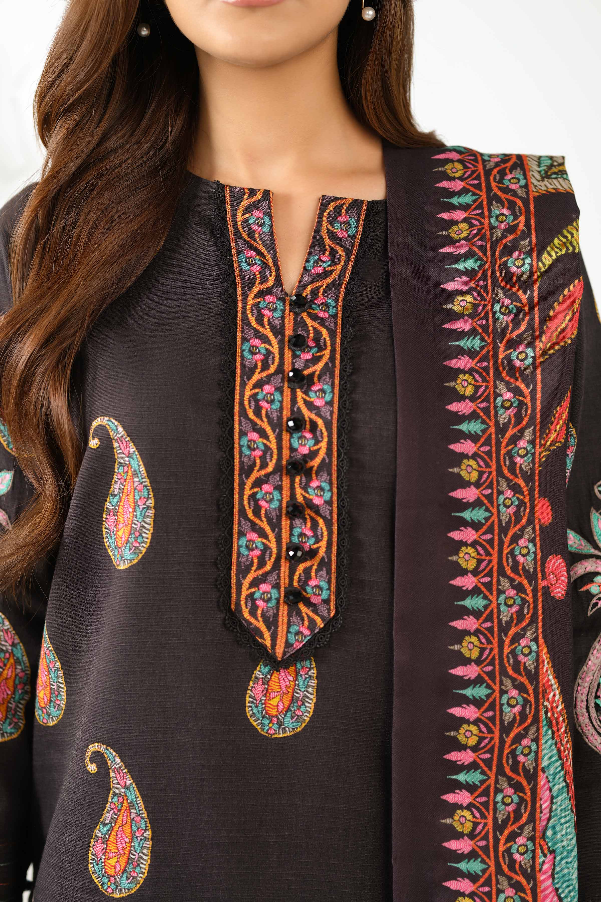 3 Piece - Digital Printed Embroidered Suit - 42502580 for Women - Unstitched Collection | Nishat | Shop Online