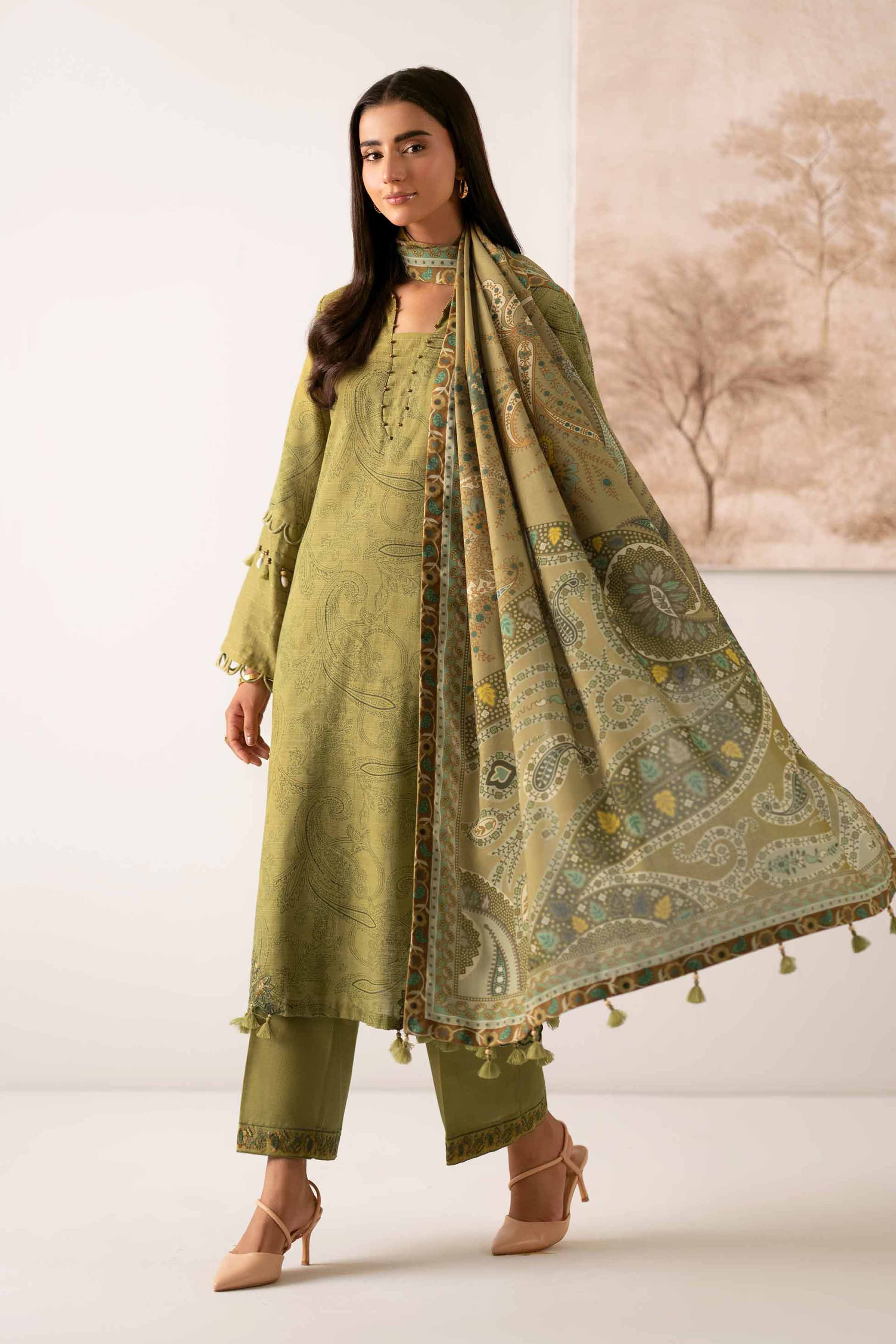3 Piece - Digital Printed Embroidered Suit - 42502582 for Women - Unstitched Collection | Nishat | Shop Online