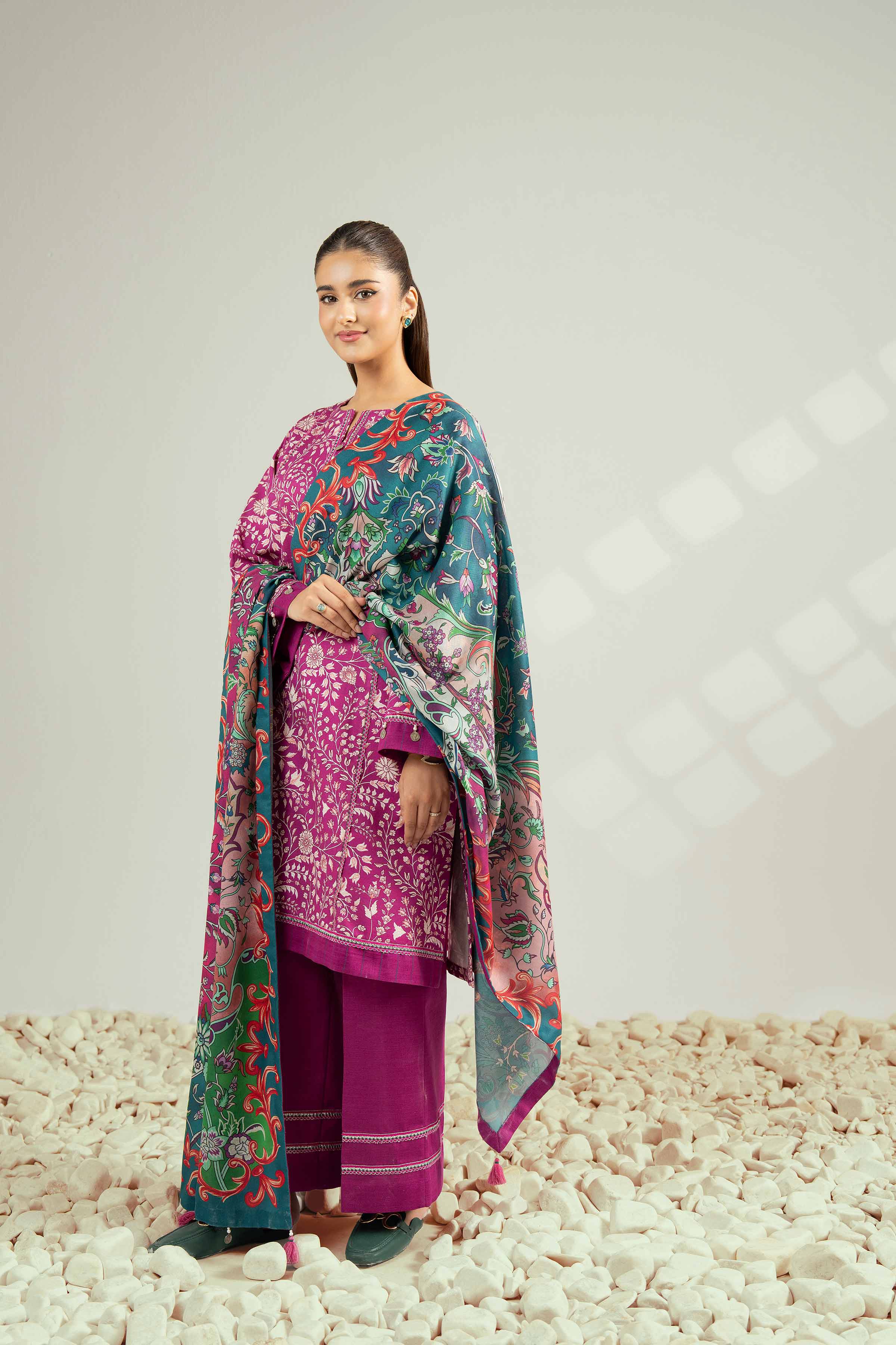 3 Piece - Digital Printed Suit - 42502585 for Women - Unstitched Collection | Nishat | Shop Online
