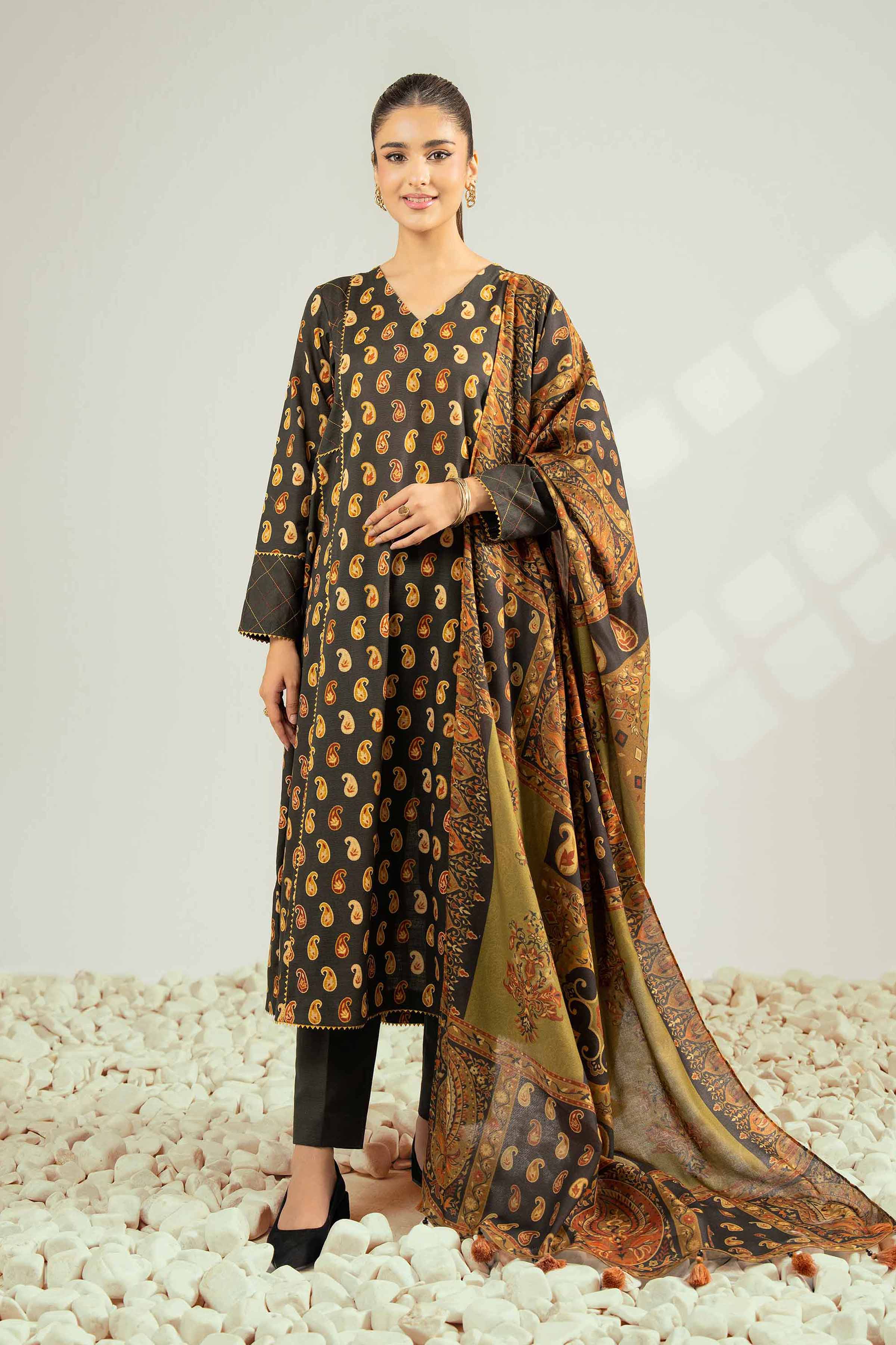 3 Piece - Digital Printed Suit - 42502593 for Women - Unstitched Collection | Nishat | Shop Online