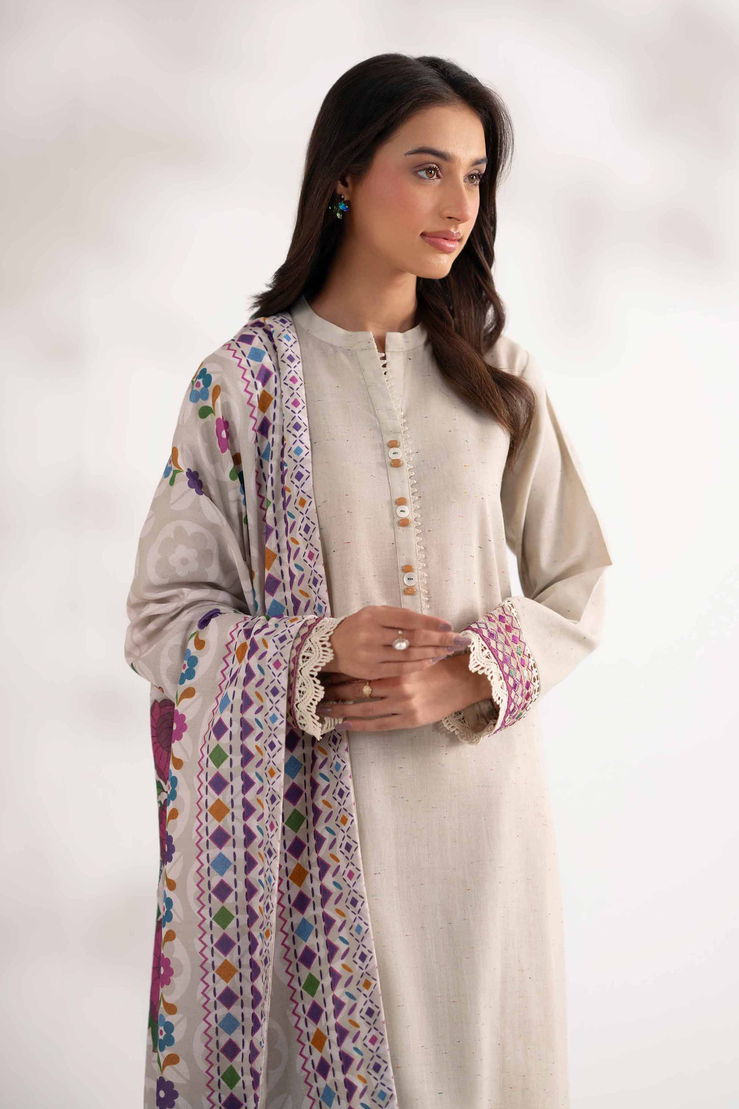 3 Piece - Digital Printed Embroidered Suit - 42502596 for Women - Unstitched Collection | Nishat | Shop Online