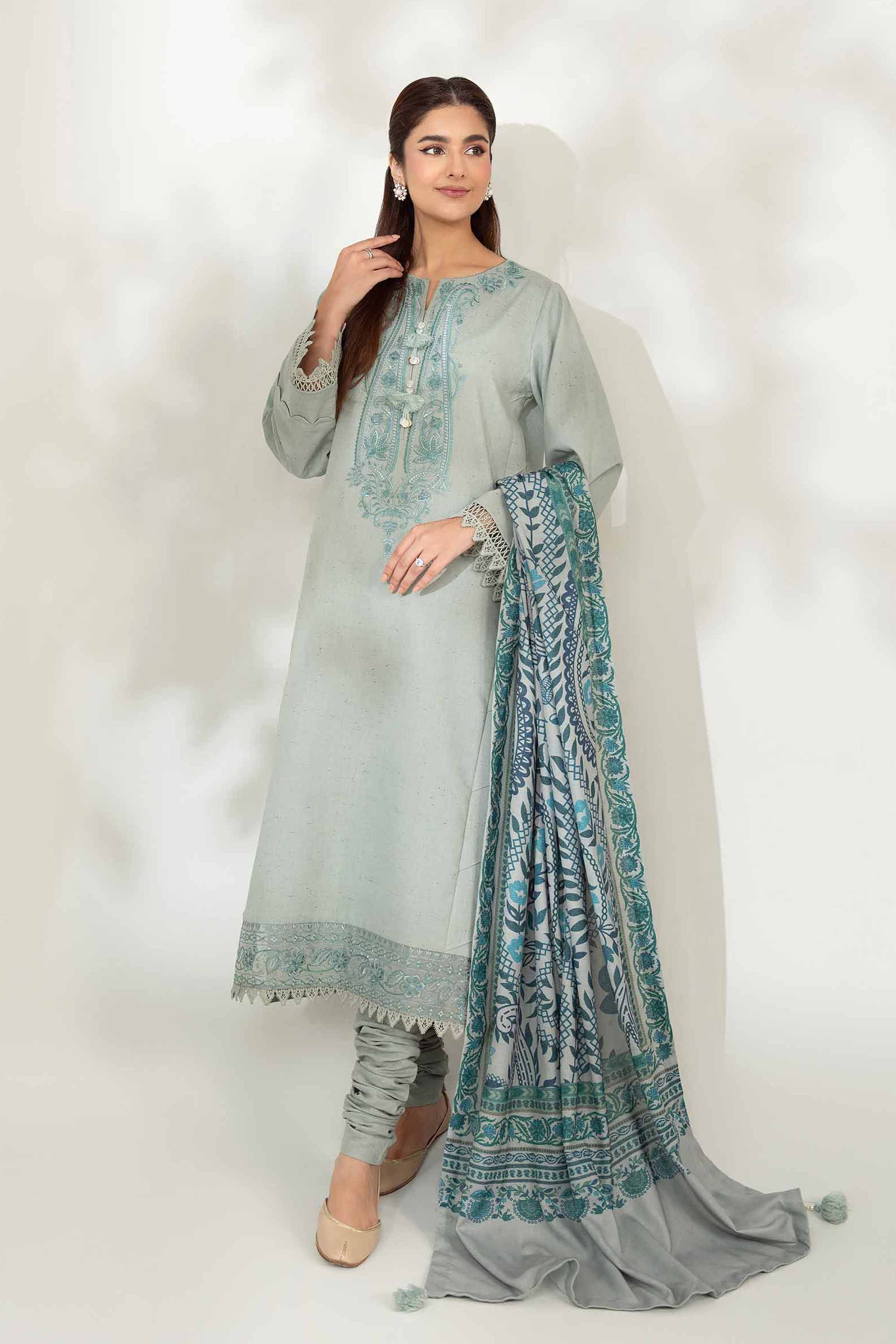 3 Piece - Digital Printed Embroidered Suit - 42502597 for Women - Unstitched Collection | Nishat | Shop Online