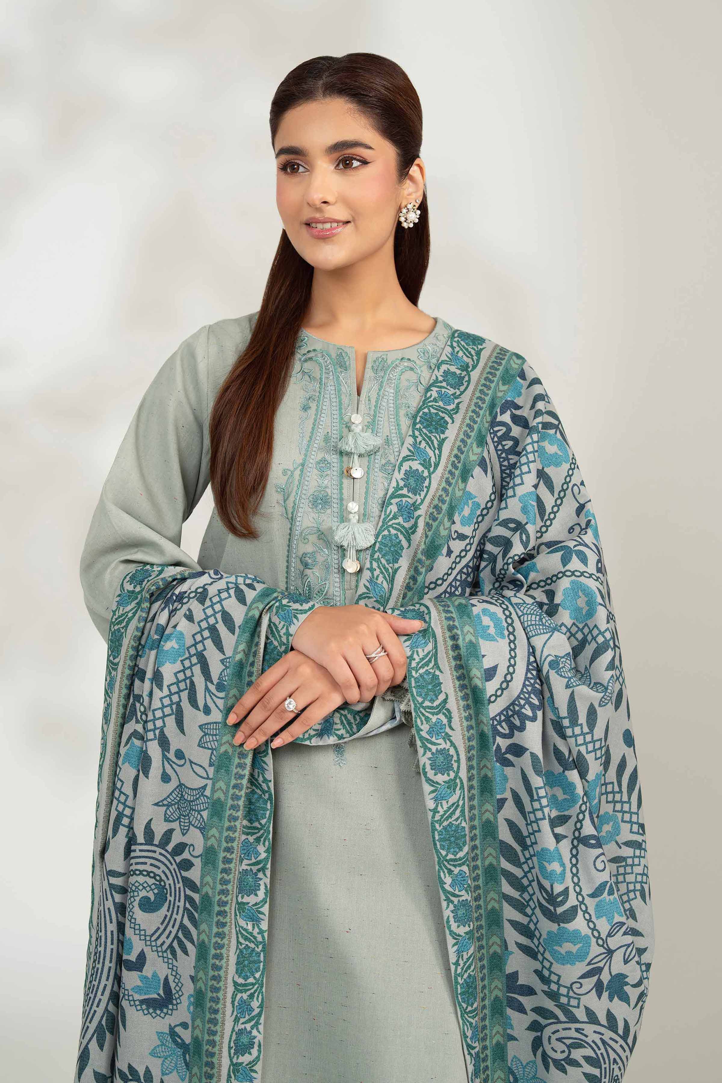 3 Piece - Digital Printed Embroidered Suit - 42502597 for Women - Unstitched Collection | Nishat | Shop Online