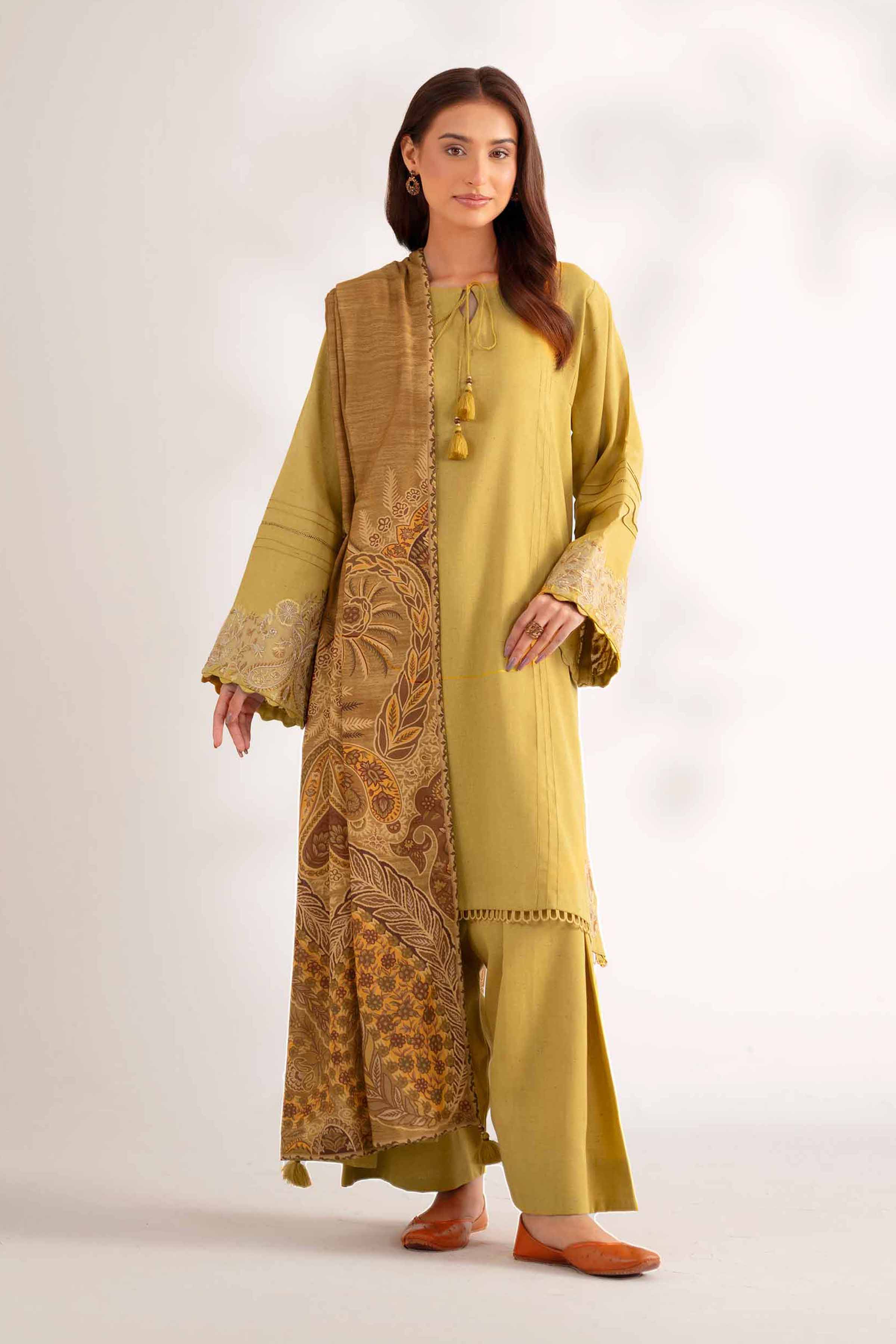 3 Piece - Digital Printed Embroidered Suit - 42502601 for Women - Unstitched Collection | Nishat | Shop Online