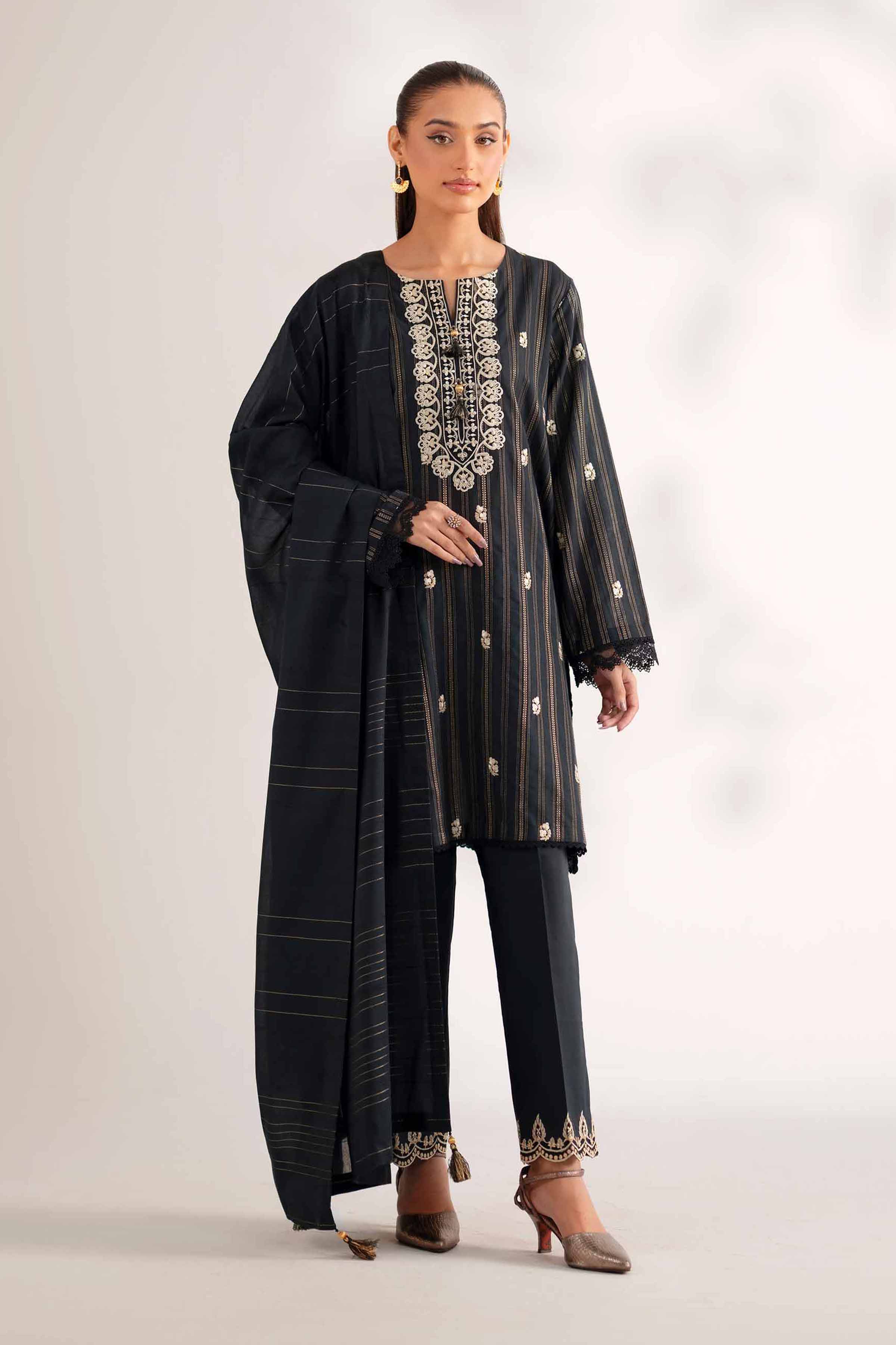 3 Piece - Embroidered Suit - 42502604 for Women - Unstitched Collection | Nishat | Shop Online
