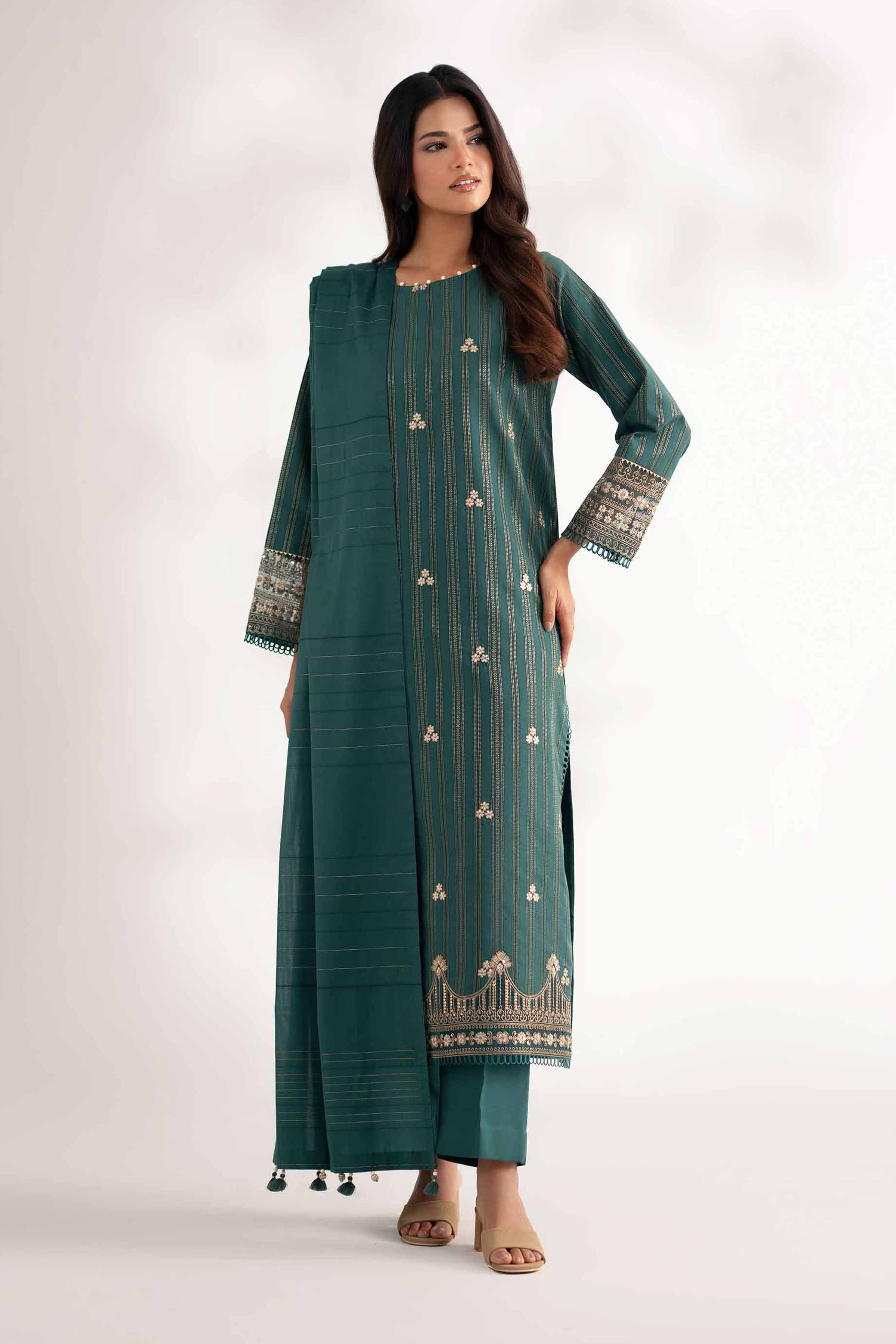 3 Piece - Embroidered Suit - 42502607 for Women - Unstitched Collection | Nishat | Shop Online