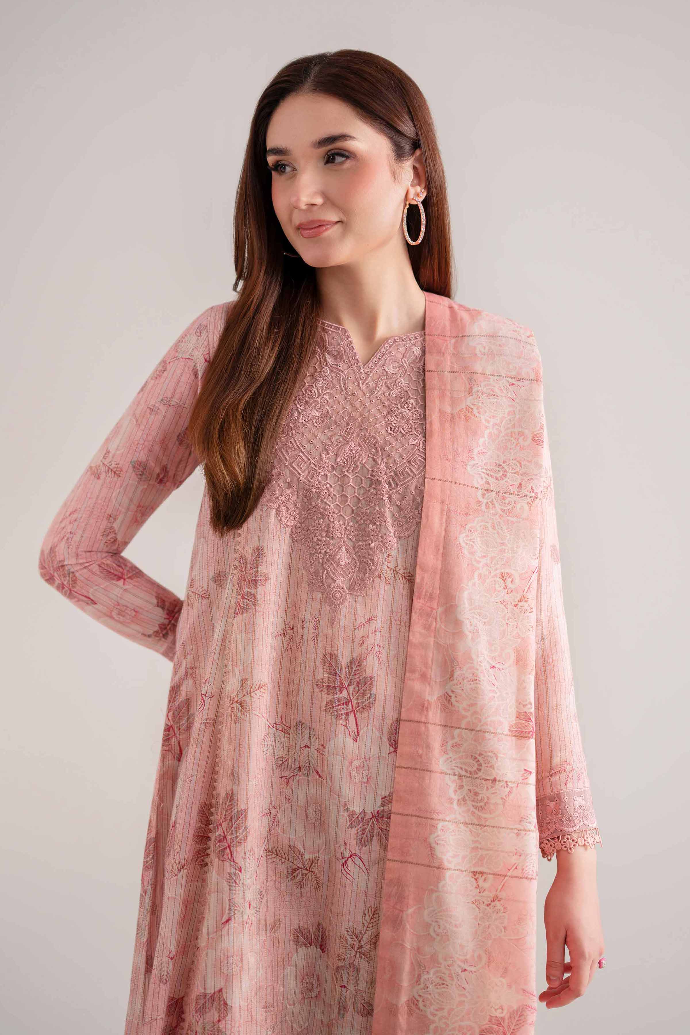 3 Piece - Digital Printed Embroidered Suit - 42502609 for Women - Unstitched Collection | Nishat | Shop Online