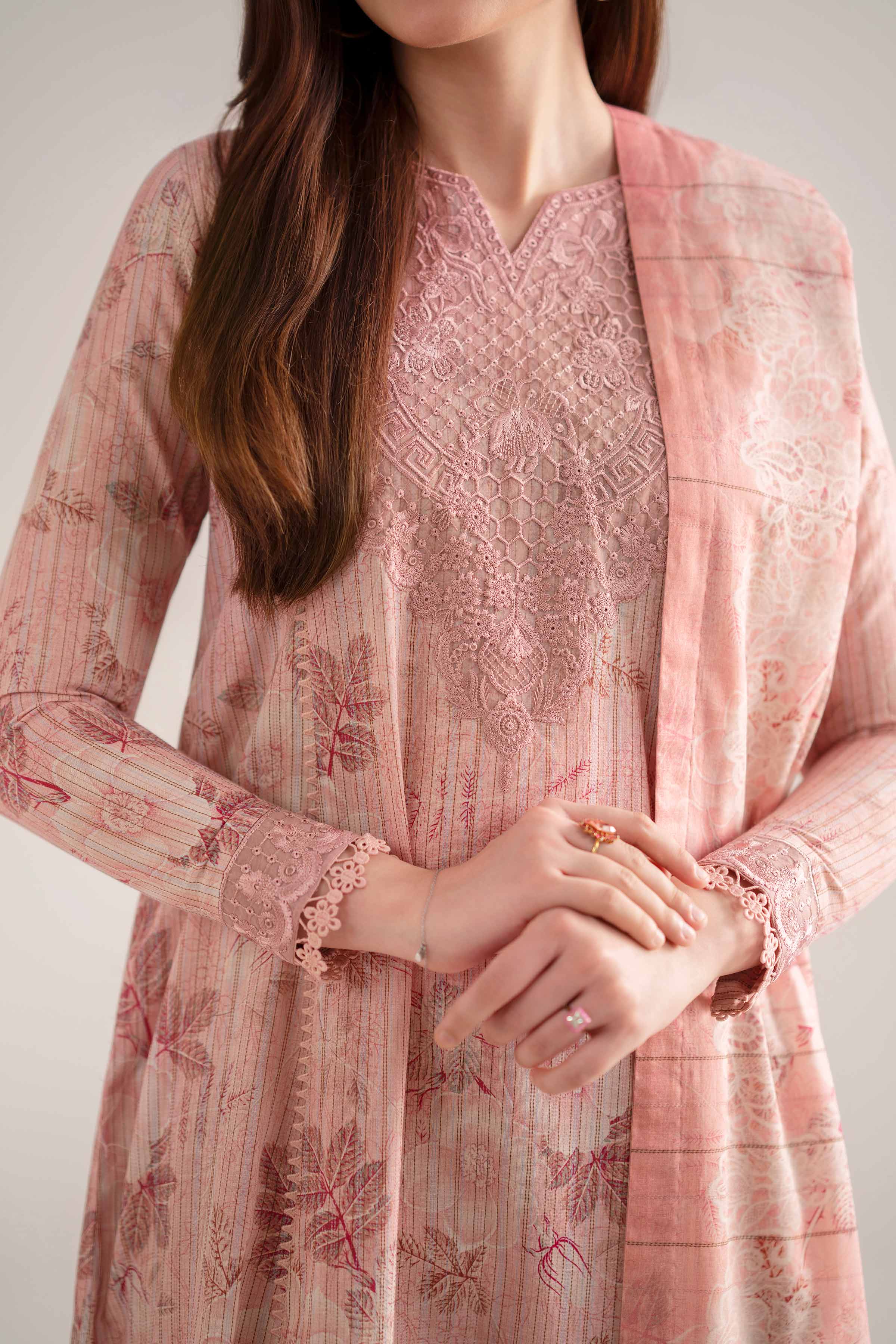 3 Piece - Digital Printed Embroidered Suit - 42502609 for Women - Unstitched Collection | Nishat | Shop Online