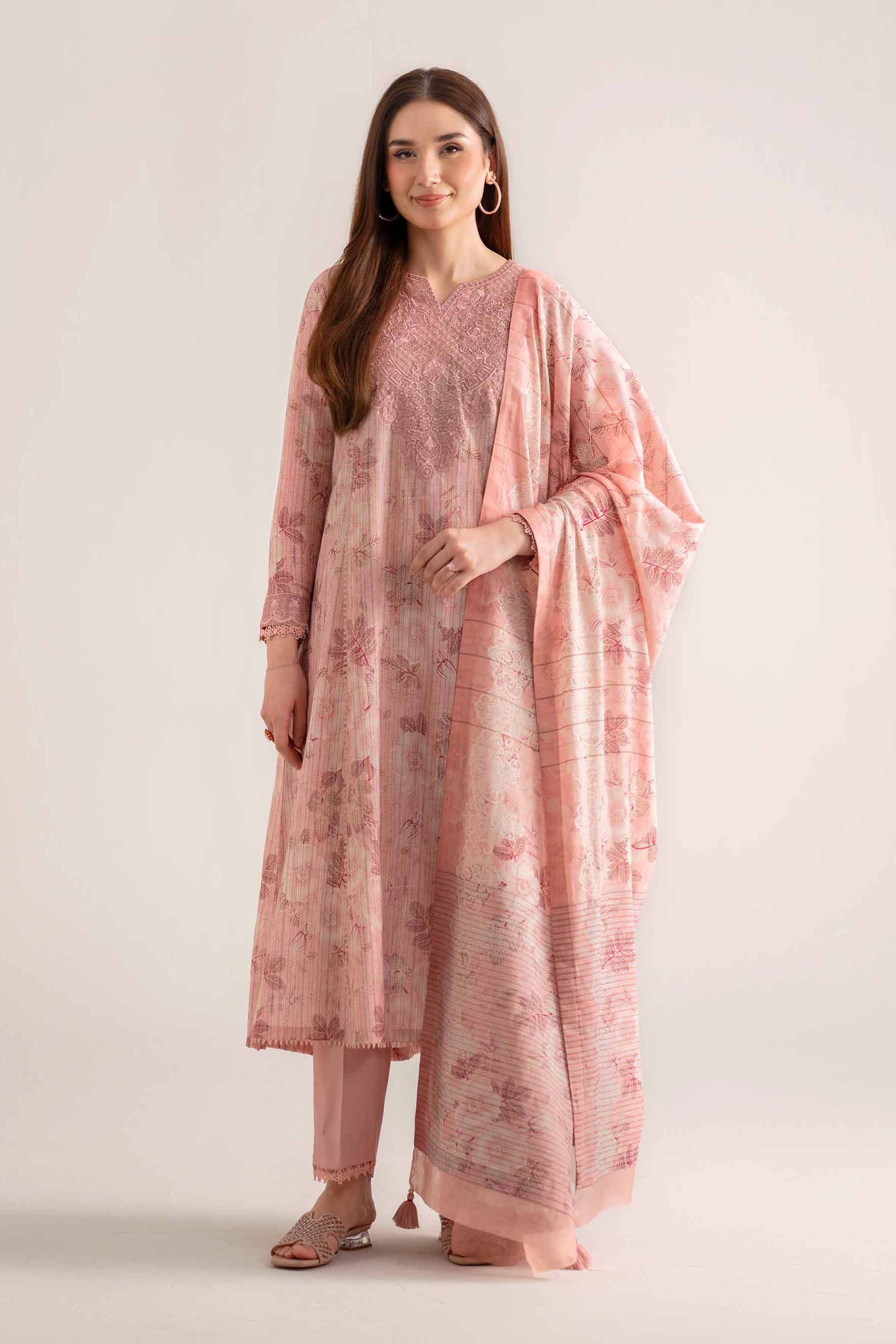 3 Piece - Digital Printed Embroidered Suit - 42502609 for Women - Unstitched Collection | Nishat | Shop Online