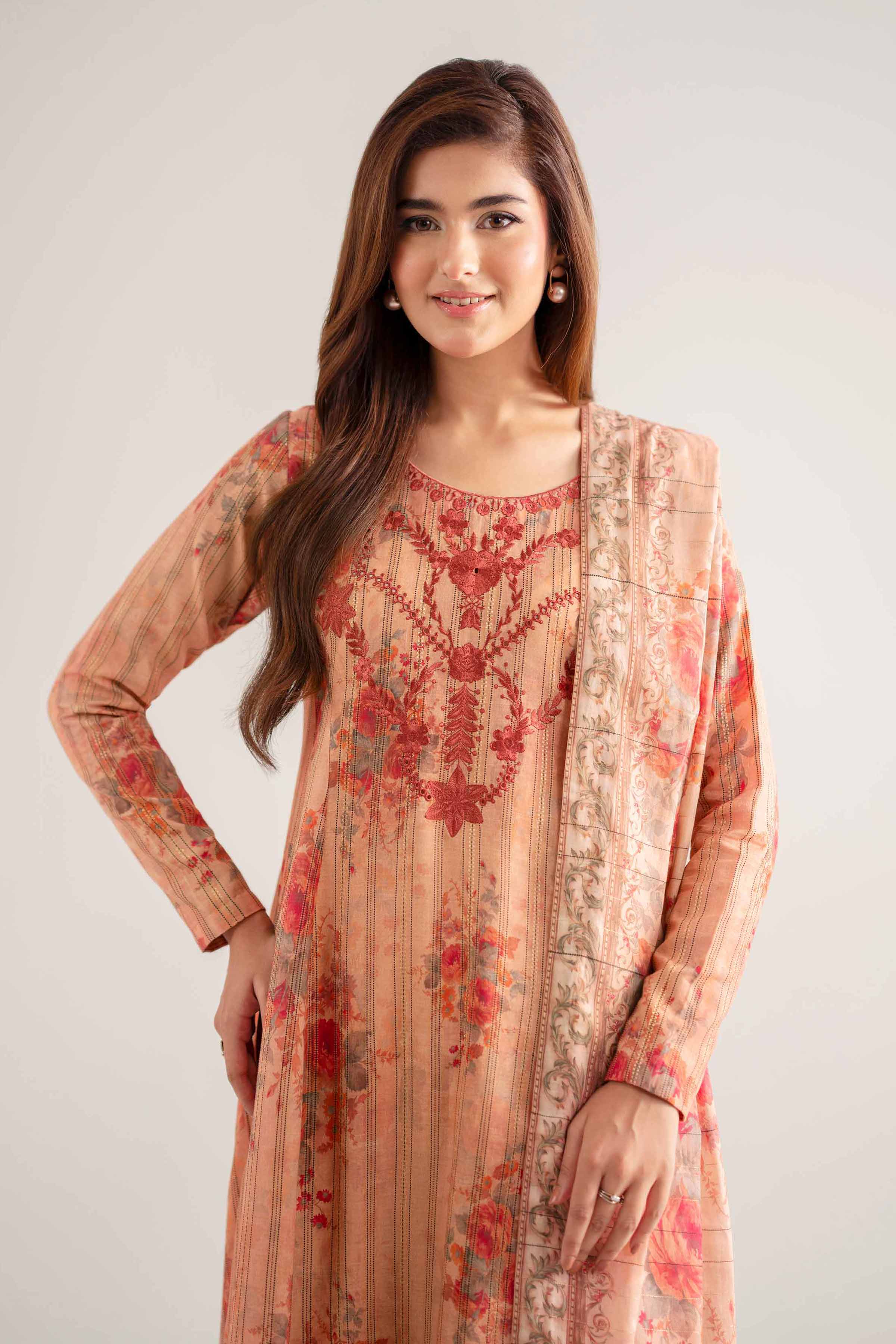 3 Piece - Embroidered Suit - 42502612 for Women - Unstitched Collection | Nishat | Shop Online