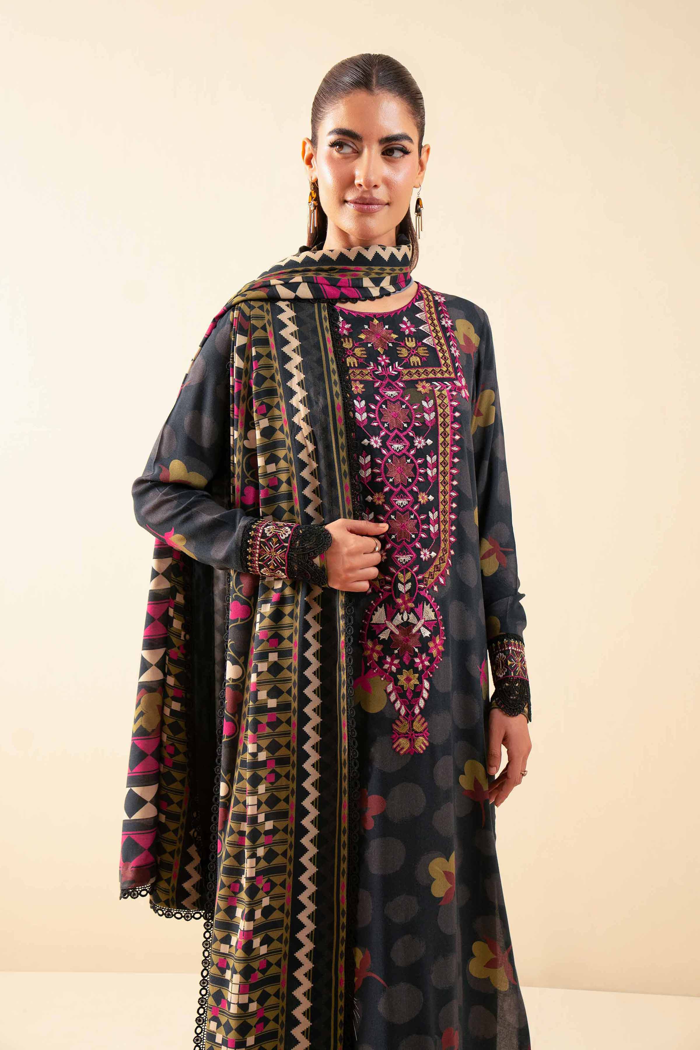 3 Piece - Printed Embroidered Suit - 42502616 for Women - Unstitched Collection | Nishat | Shop Online