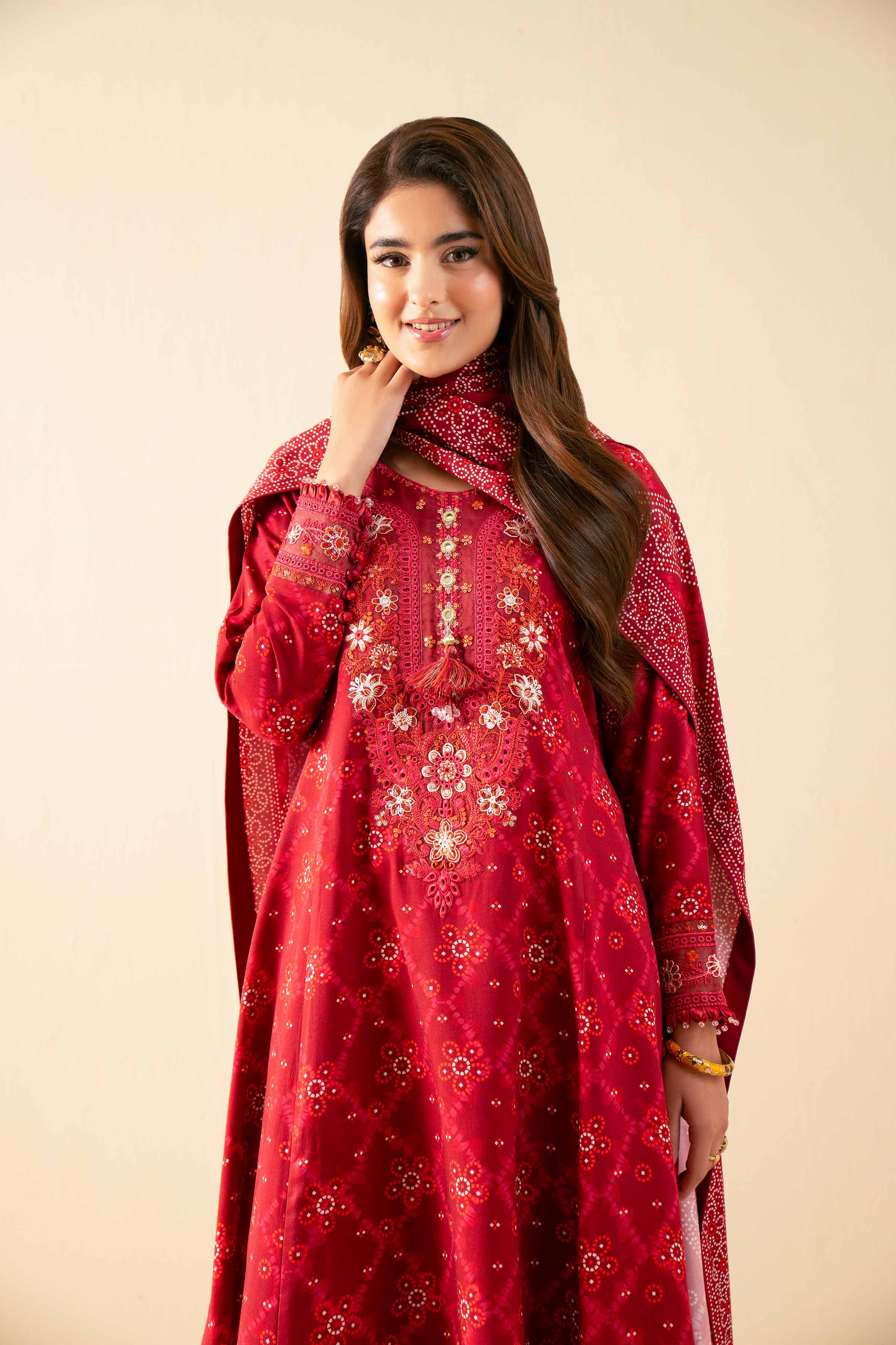 3 Piece - Printed Embroidered Suit - 42502617 for Women - Unstitched Collection | Nishat | Shop Online