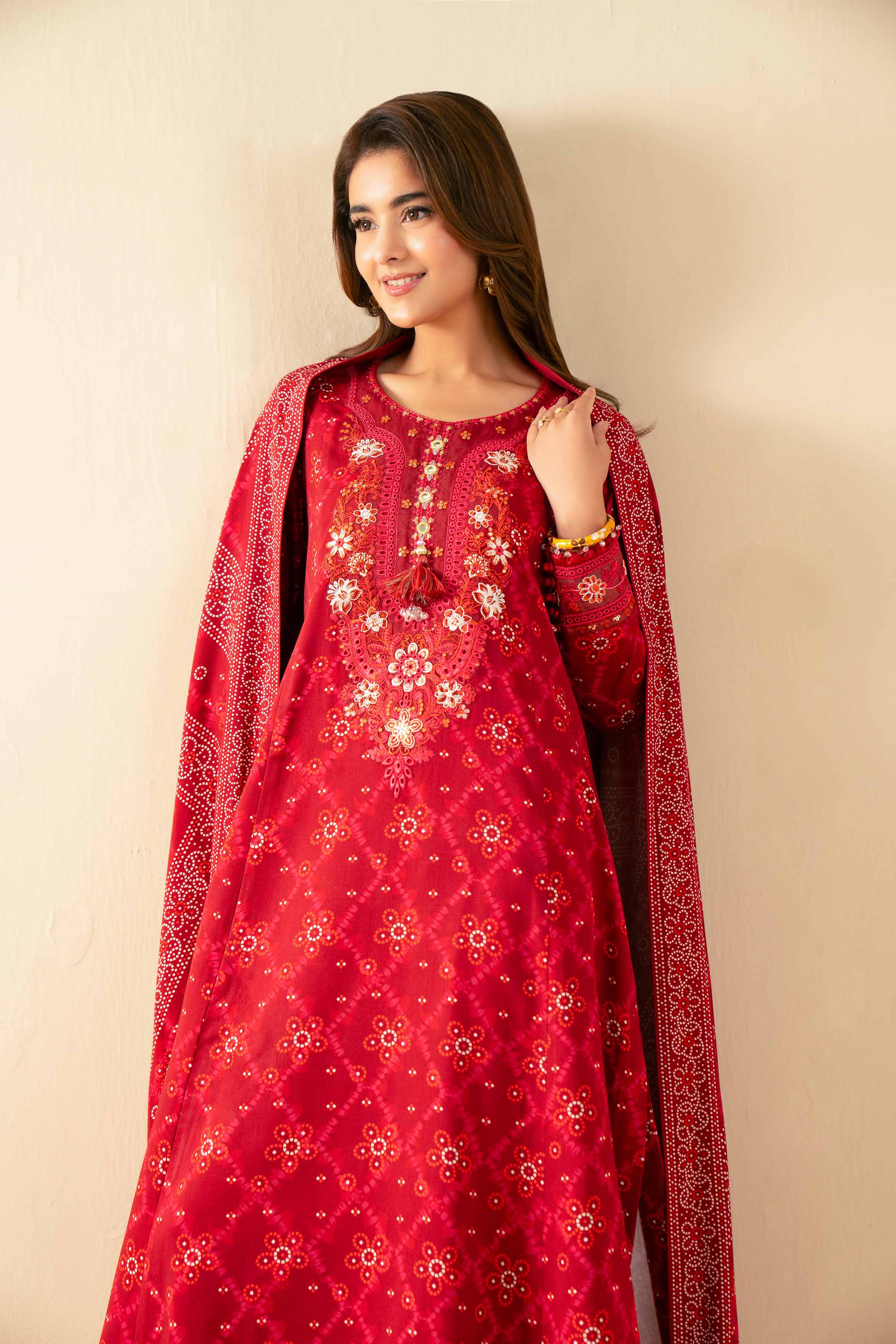 3 Piece - Printed Embroidered Suit - 42502617 for Women - Unstitched Collection | Nishat | Shop Online