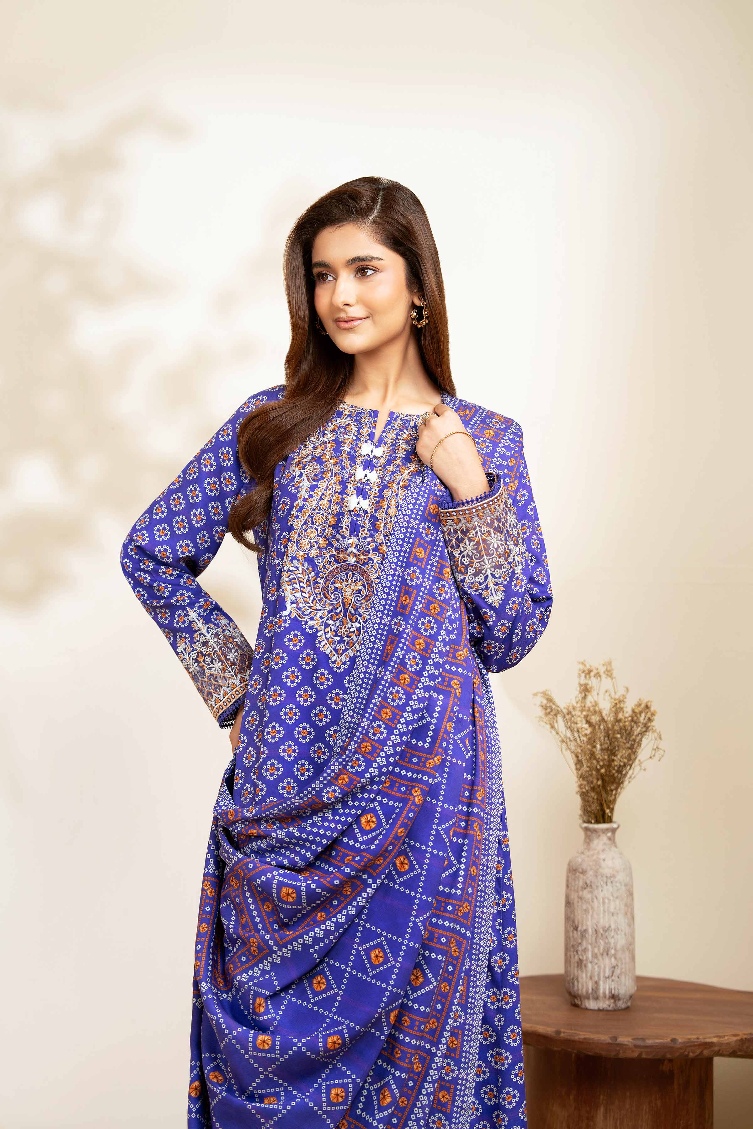 3 Piece - Printed Embroidered Suit - 42502618 for Women - Unstitched Collection | Nishat | Shop Online