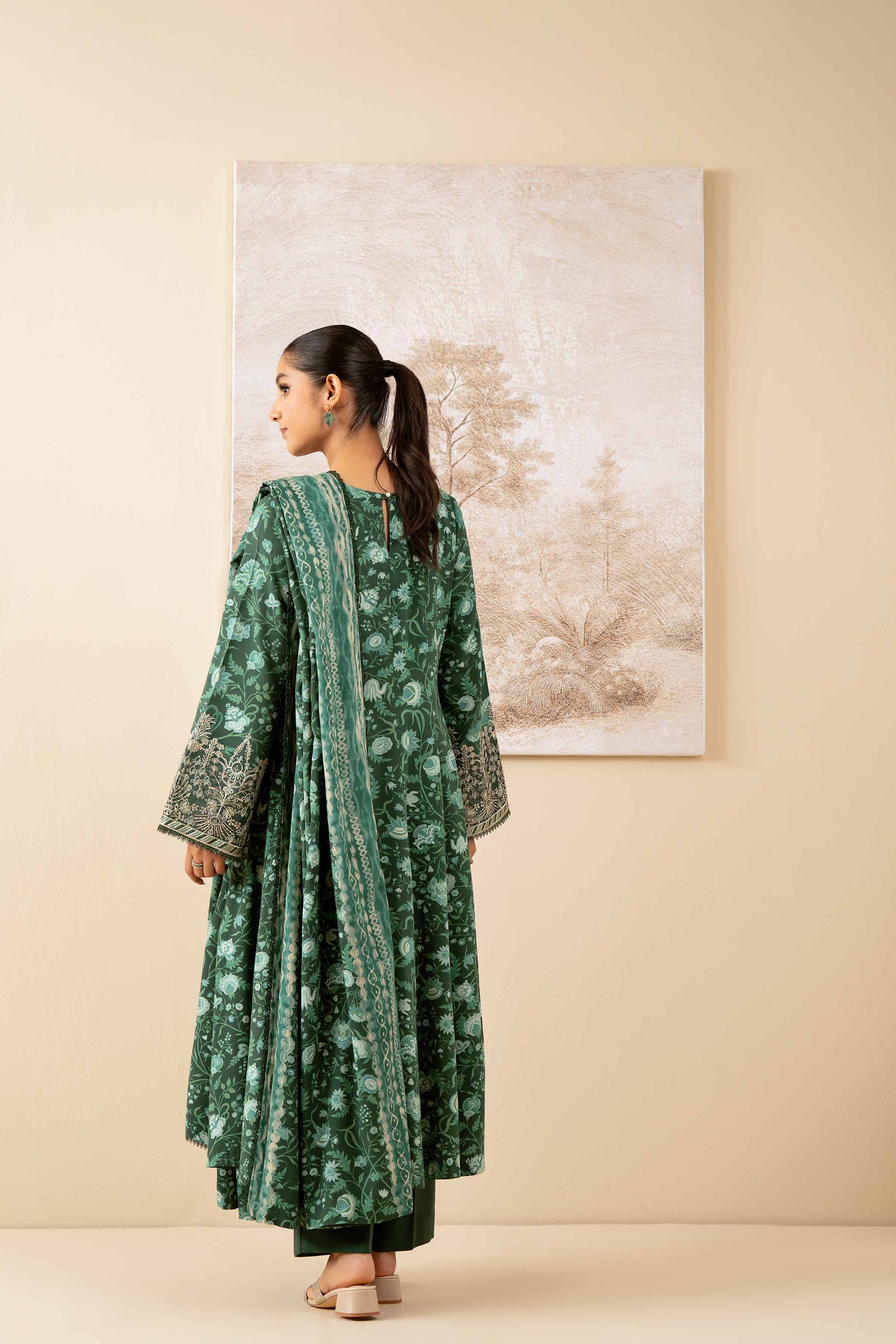 3 Piece - Printed Embroidered Suit - 42502619 for Women - Unstitched Collection | Nishat | Shop Online