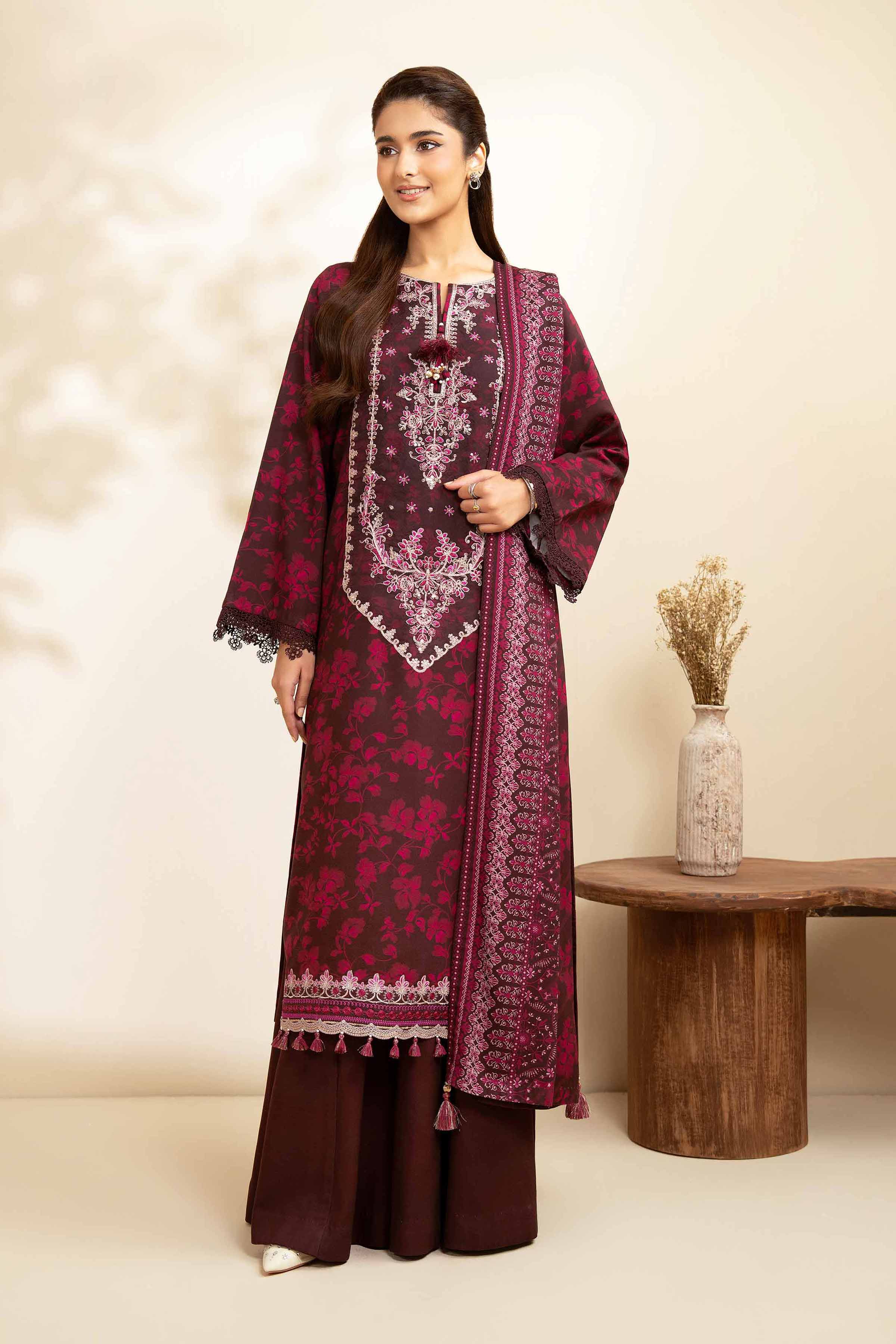 3 Piece - Printed Embroidered Suit - 42502620 for Women - Unstitched Collection | Nishat | Shop Online