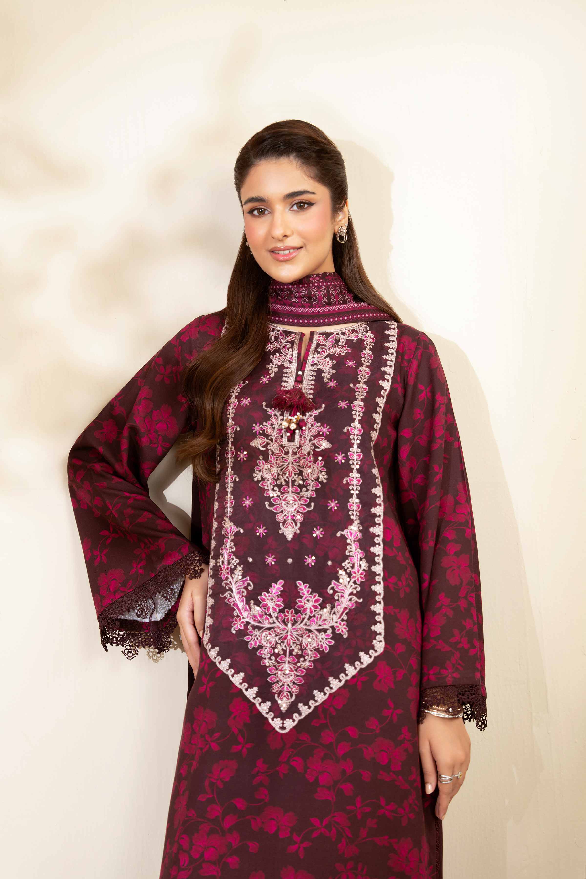 3 Piece - Printed Embroidered Suit - 42502620 for Women - Unstitched Collection | Nishat | Shop Online