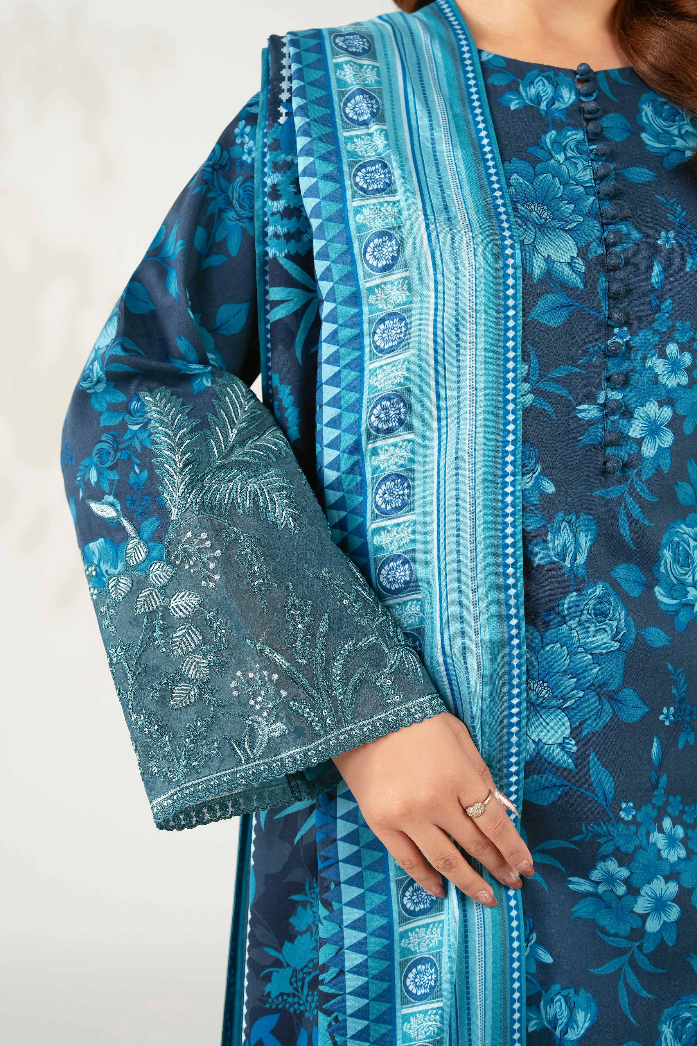 3 Piece - Printed Embroidered Suit - 42502623 for Women - Unstitched Collection | Nishat | Shop Online