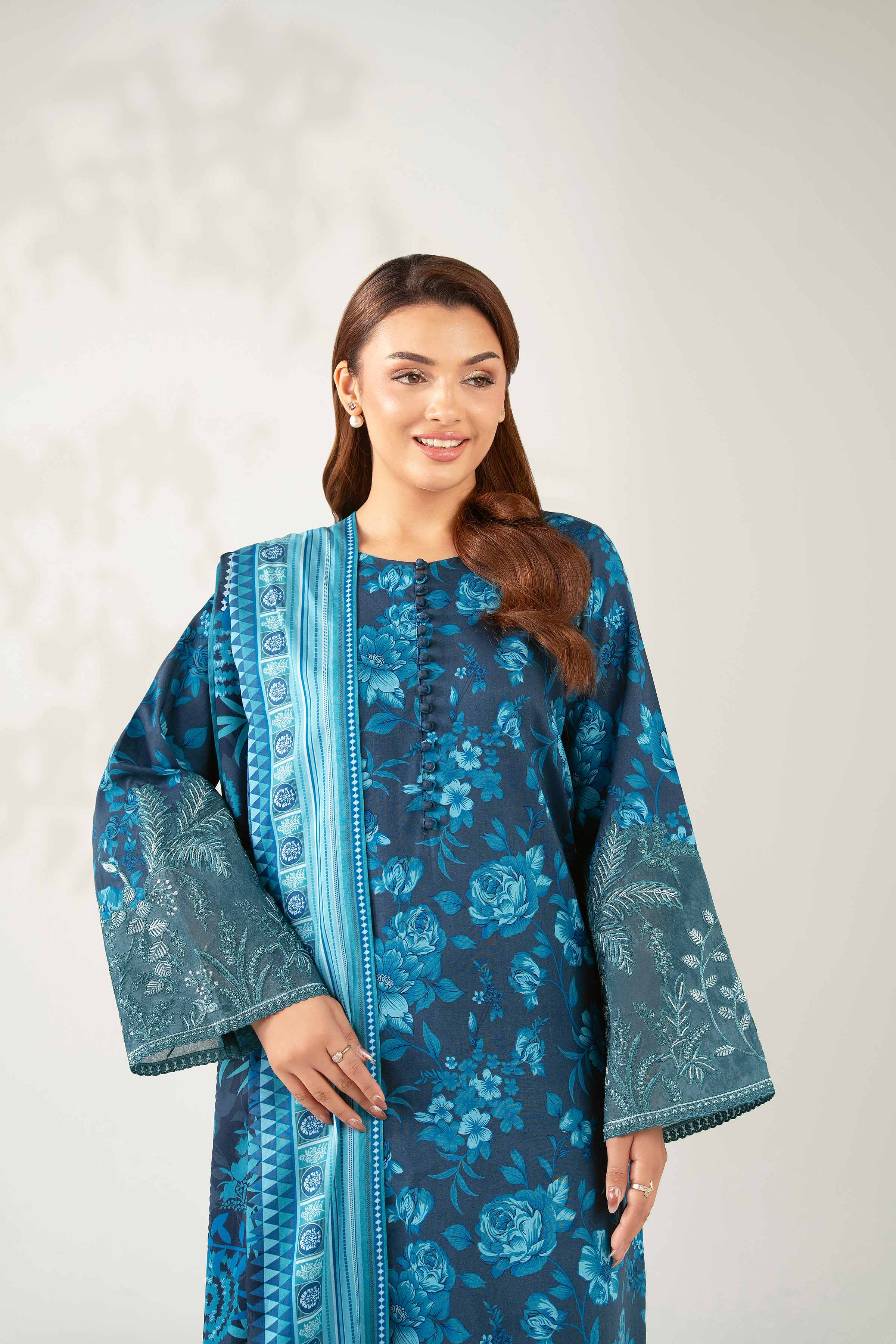 3 Piece - Printed Embroidered Suit - 42502623 for Women - Unstitched Collection | Nishat | Shop Online