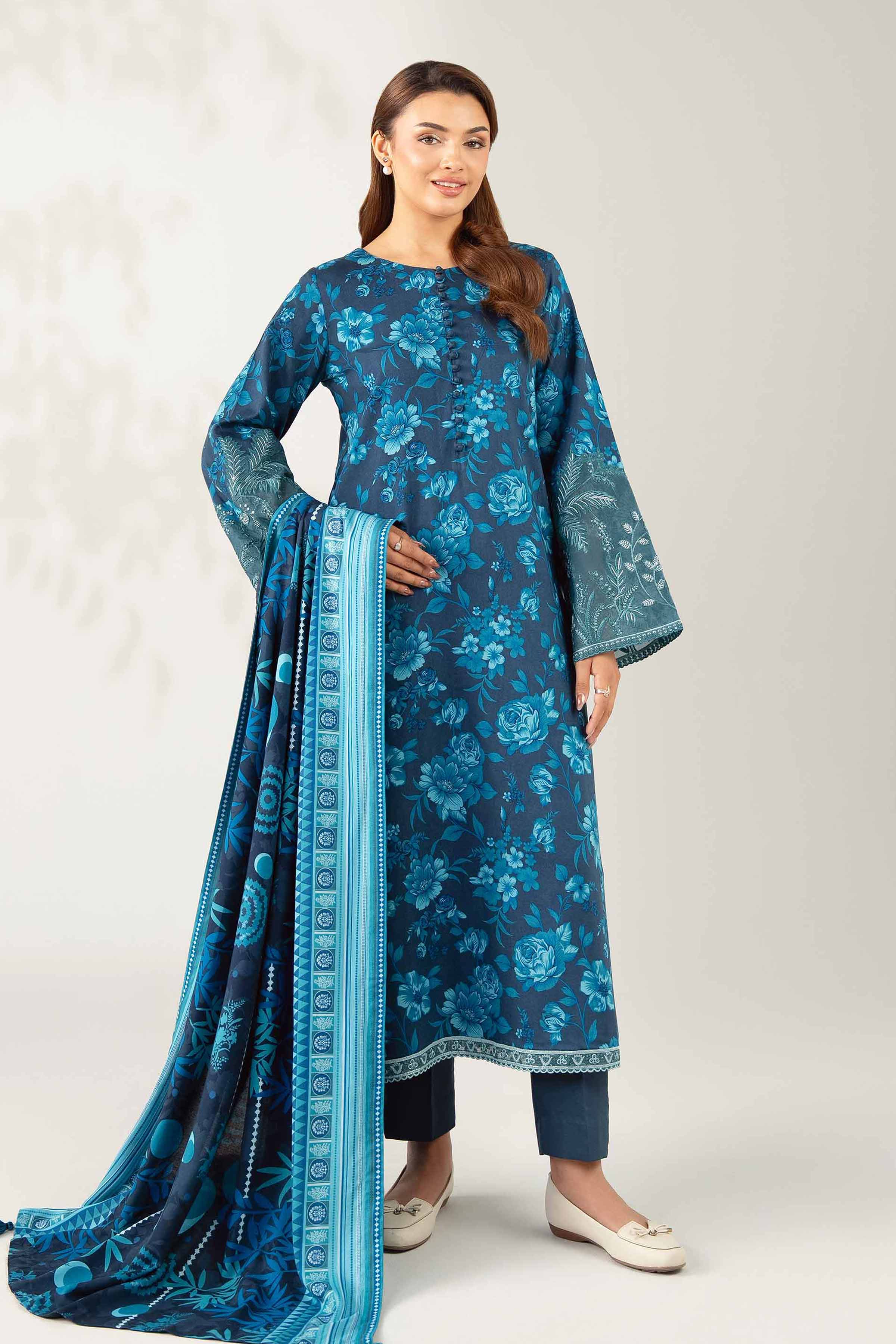 3 Piece - Printed Embroidered Suit - 42502623 for Women - Unstitched Collection | Nishat | Shop Online