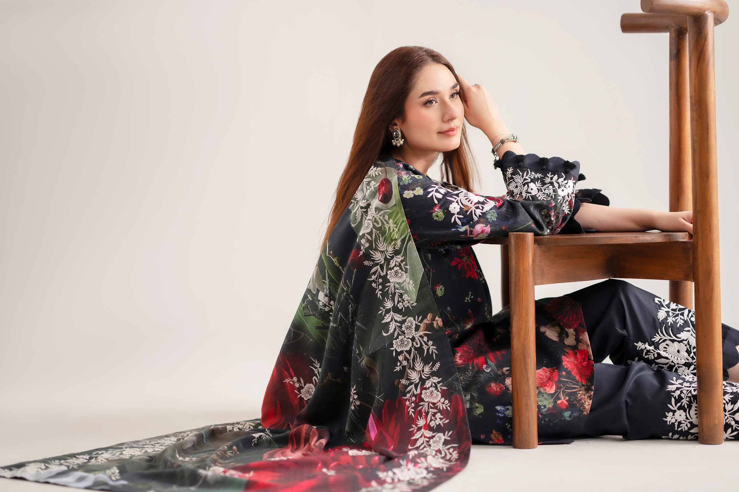 3 Piece - Digital Printed Embroidered Suit - 42502634 for Women - Unstitched Collection | Nishat | Shop Online