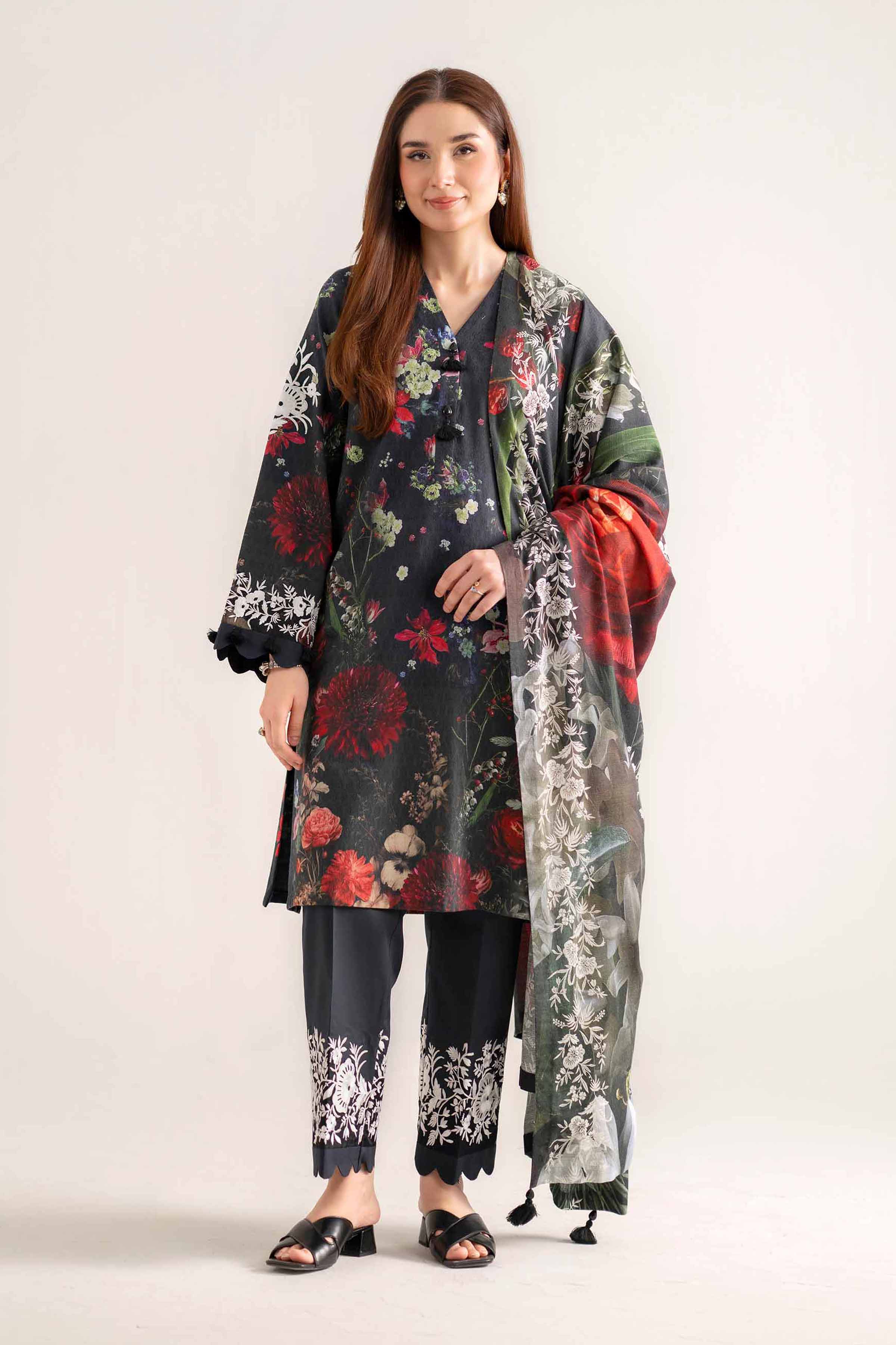 3 Piece - Digital Printed Embroidered Suit - 42502634 for Women - Unstitched Collection | Nishat | Shop Online
