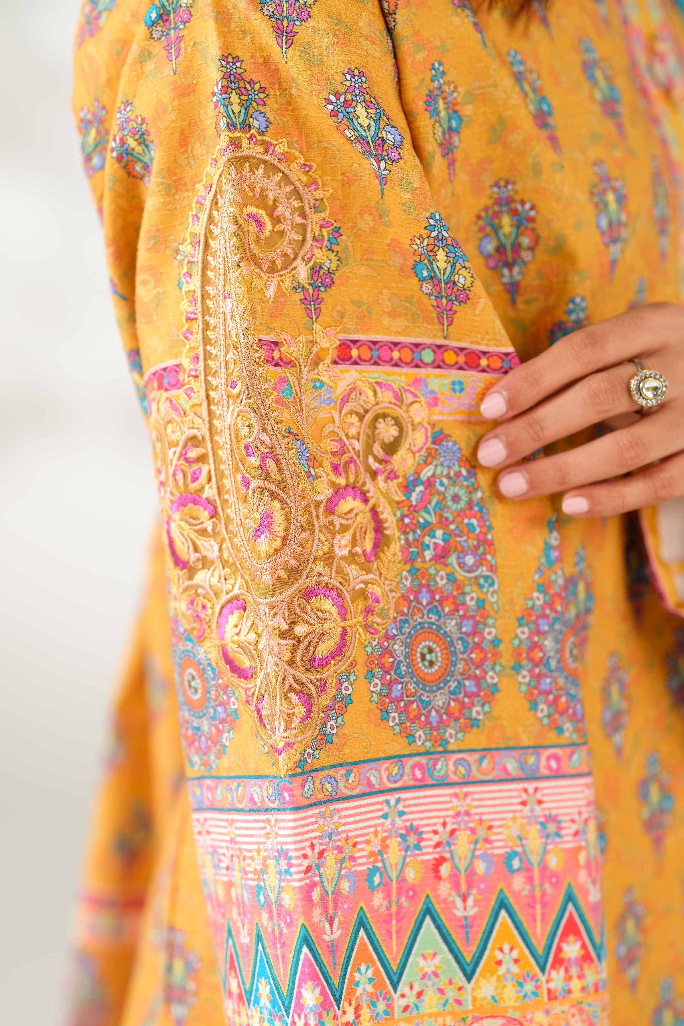 3 Piece - Digital Printed Embroidered Suit - 42502635 for Women - Unstitched Collection | Nishat | Shop Online